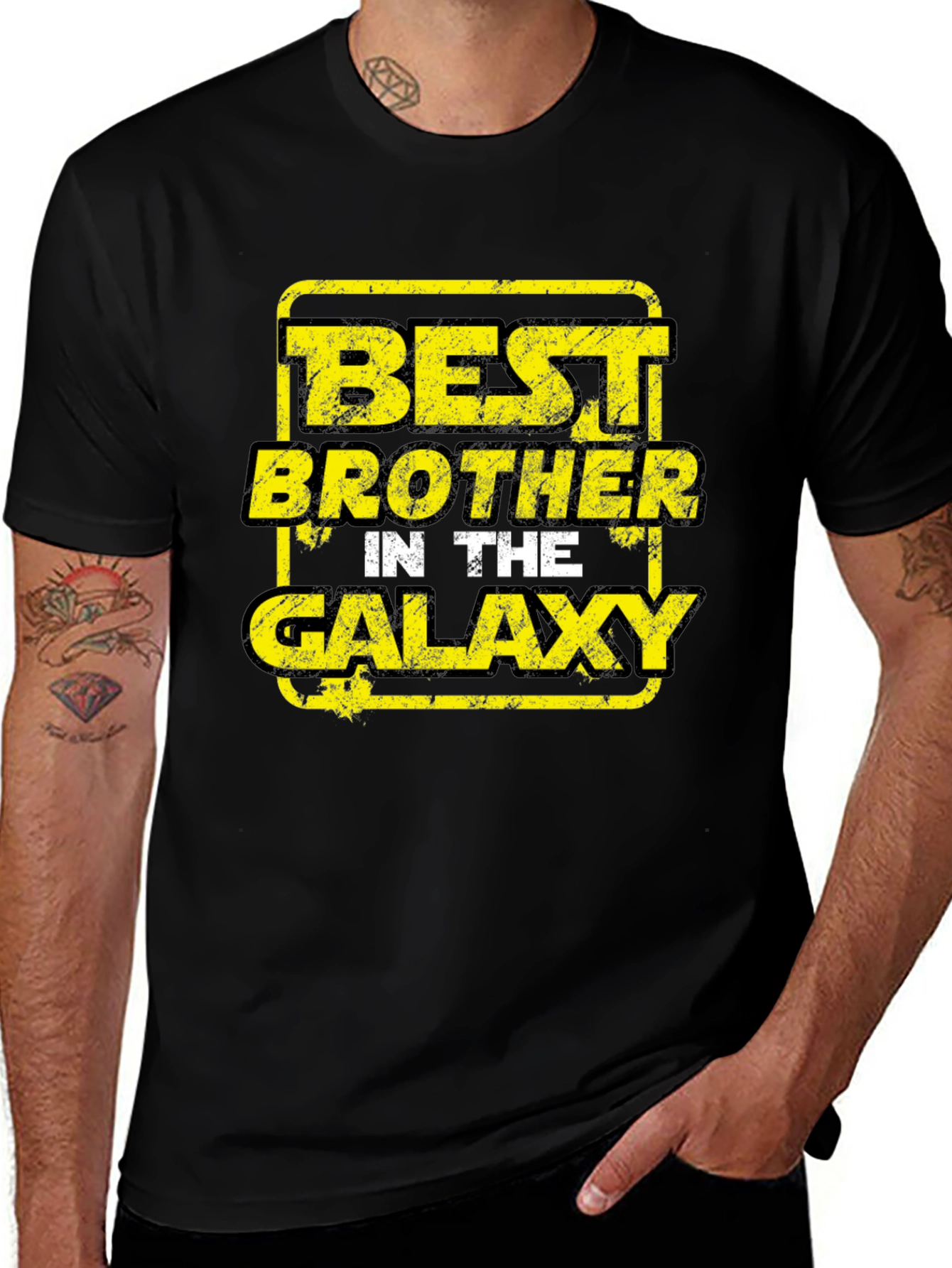 Variant 27 of Best Brother in the Galaxy Black T-Shirt