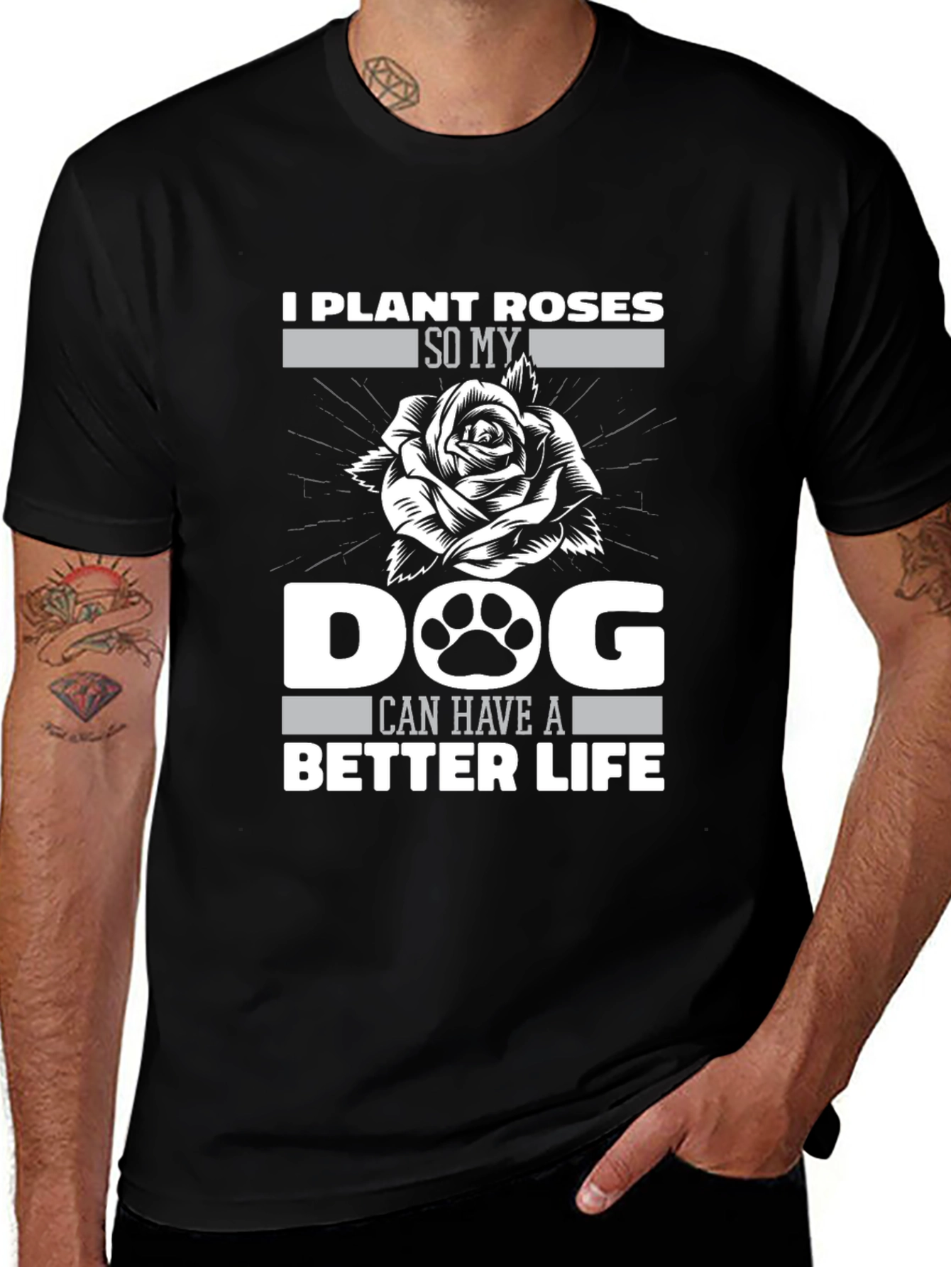 Variant 8 of Plant Roses Dog Lover Graphic T-Shirt
