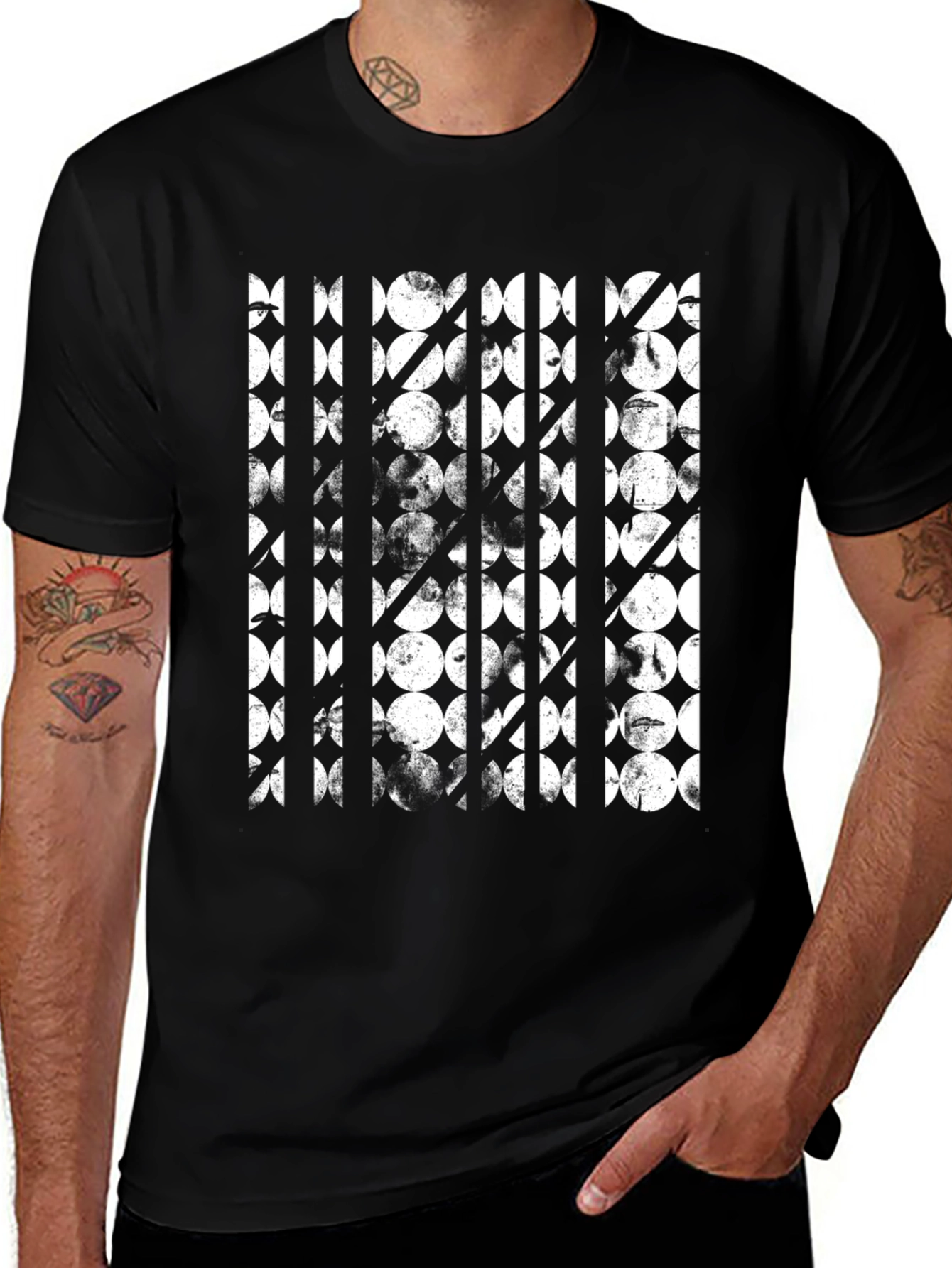 Variant 22 of Abstract Graphic Print Crew Neck T-Shirt
