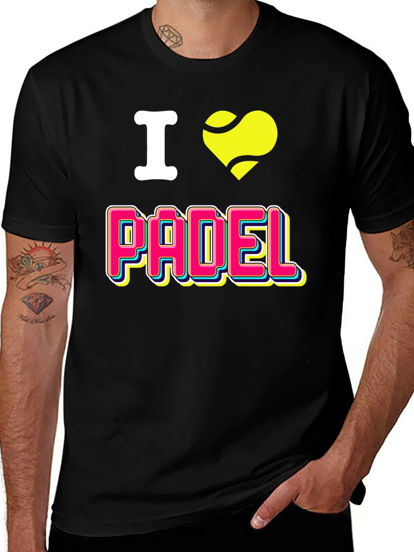 I Love Padel Tennis Graphic T-Shirt