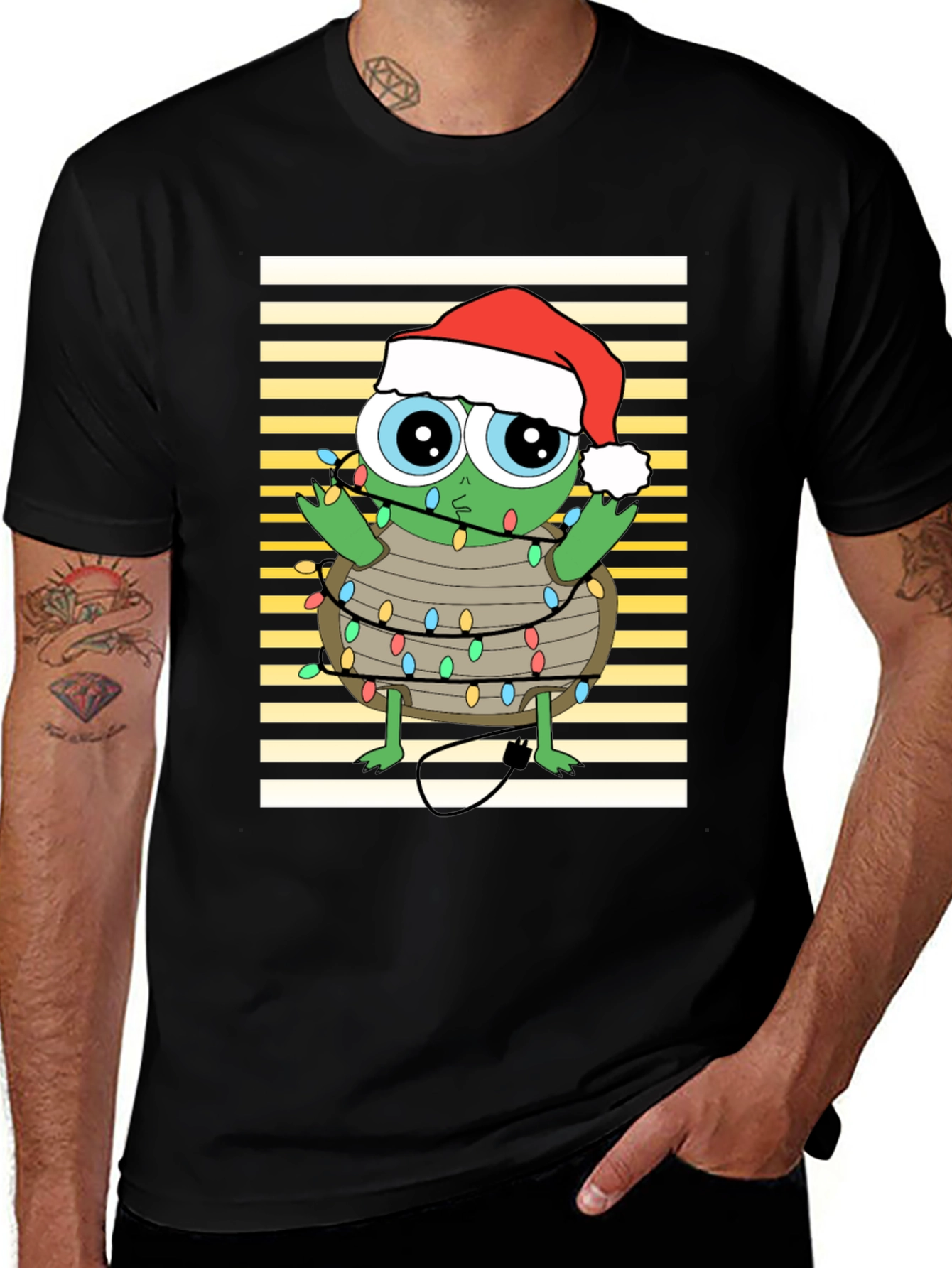 Variant 22 of Festive Turtle Christmas Lights T-Shirt