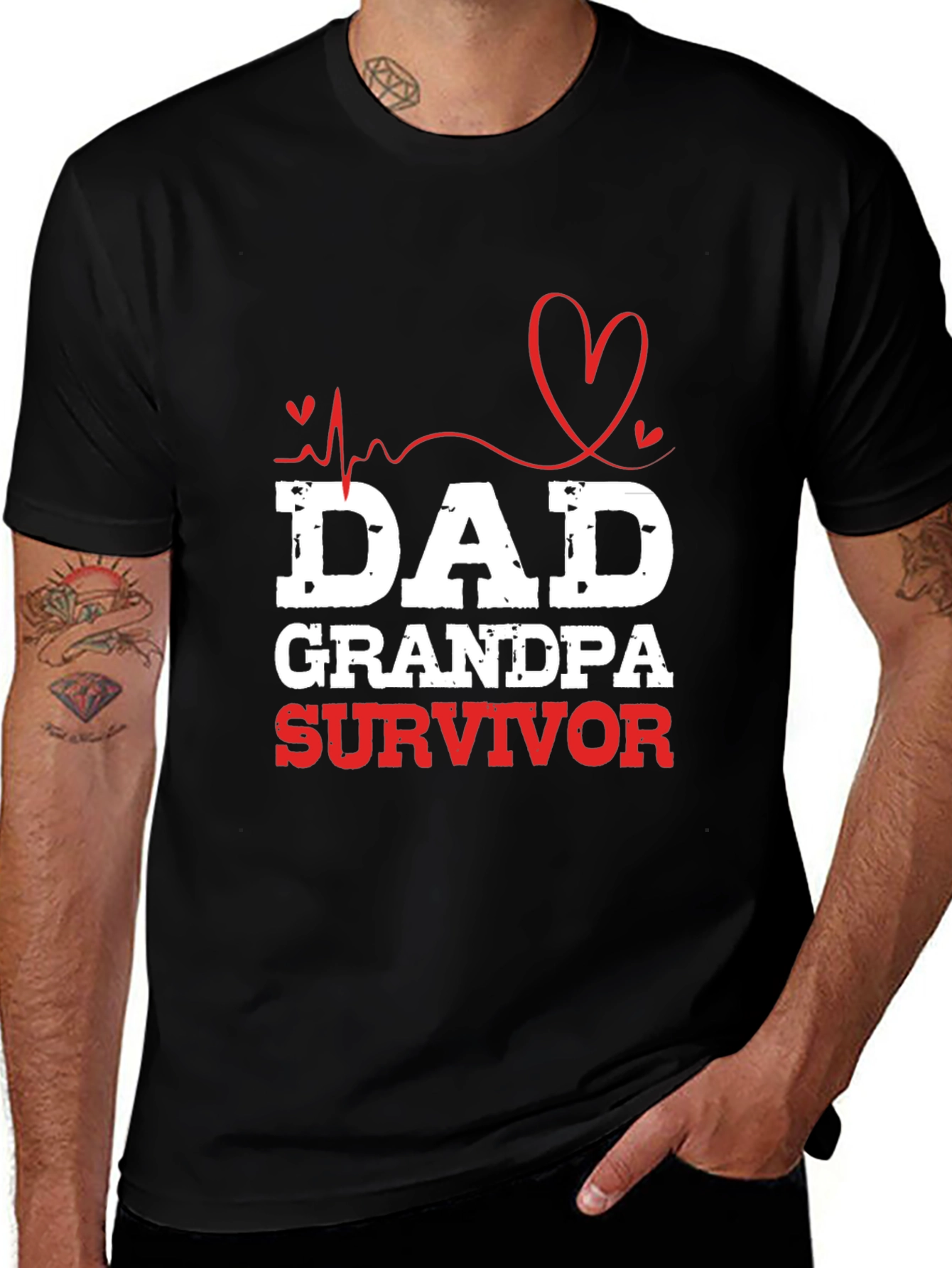 Variant 8 of Dad Grandpa Survivor Graphic Tee