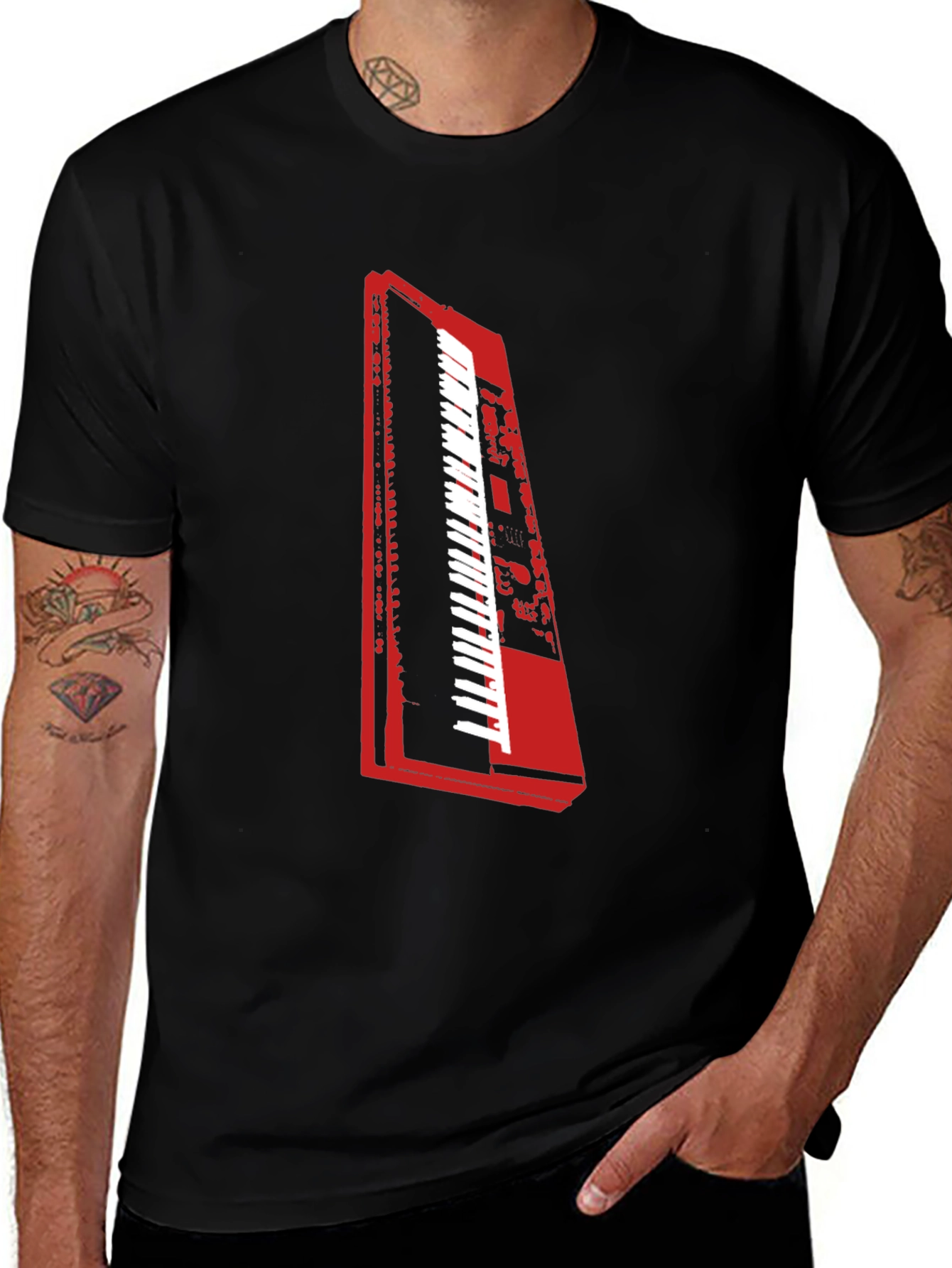 Variant 29 of Keyboard Graphic Tee - Music Lover T-Shirt