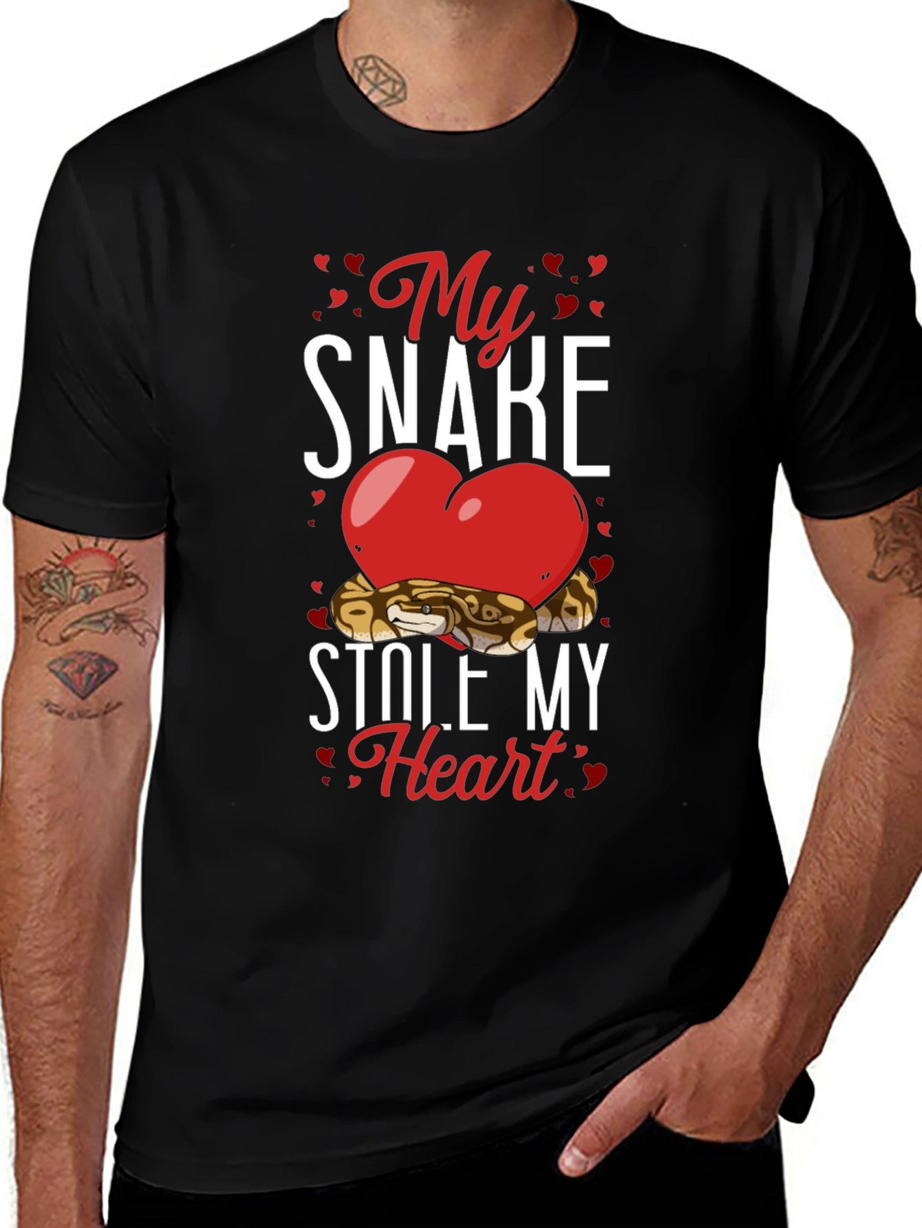 My Snake Stole My Heart Valentine's Day T-Shirt