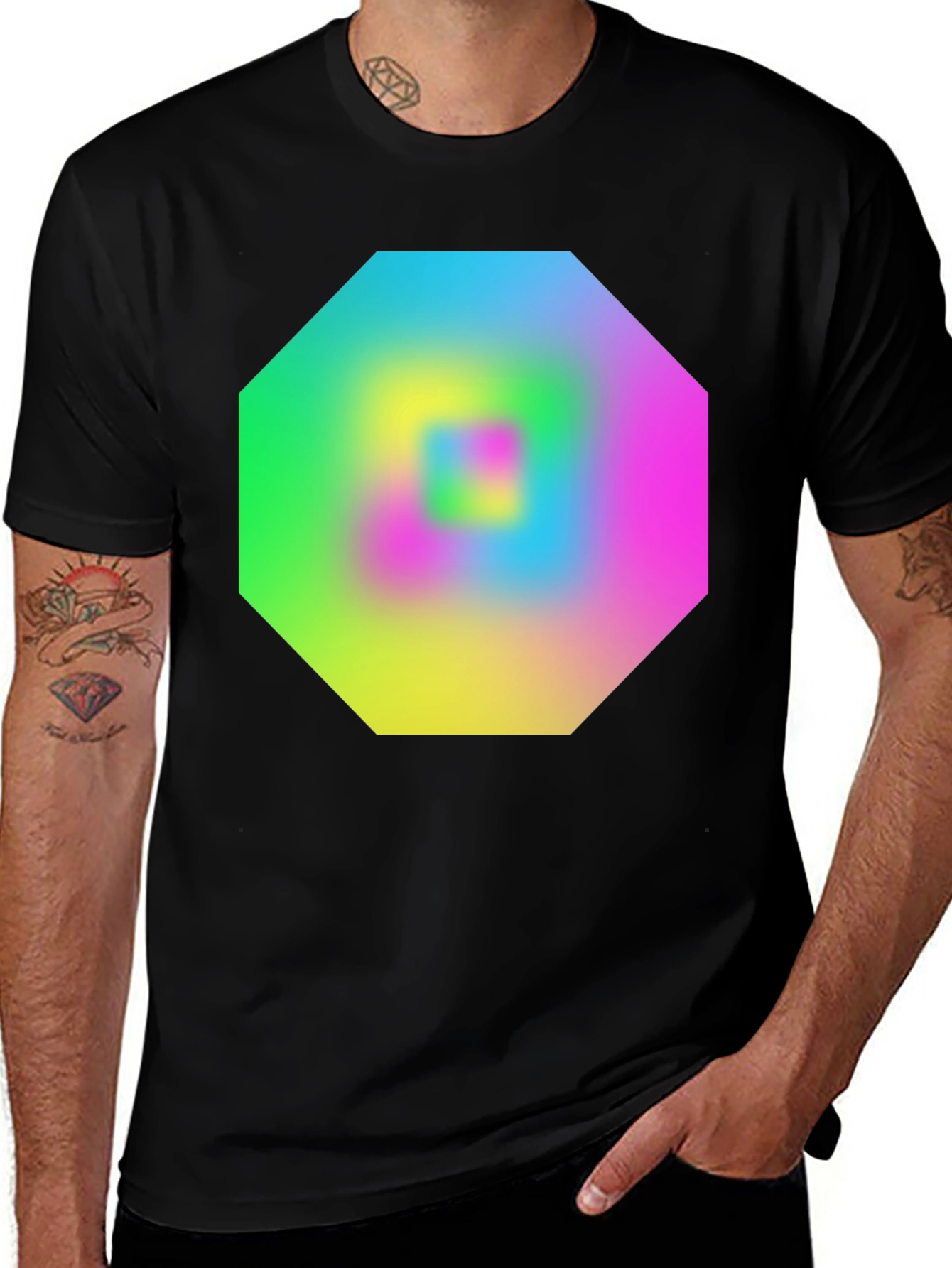 Variant 17 of Geometric Octagon T-Shirt - Abstract Design