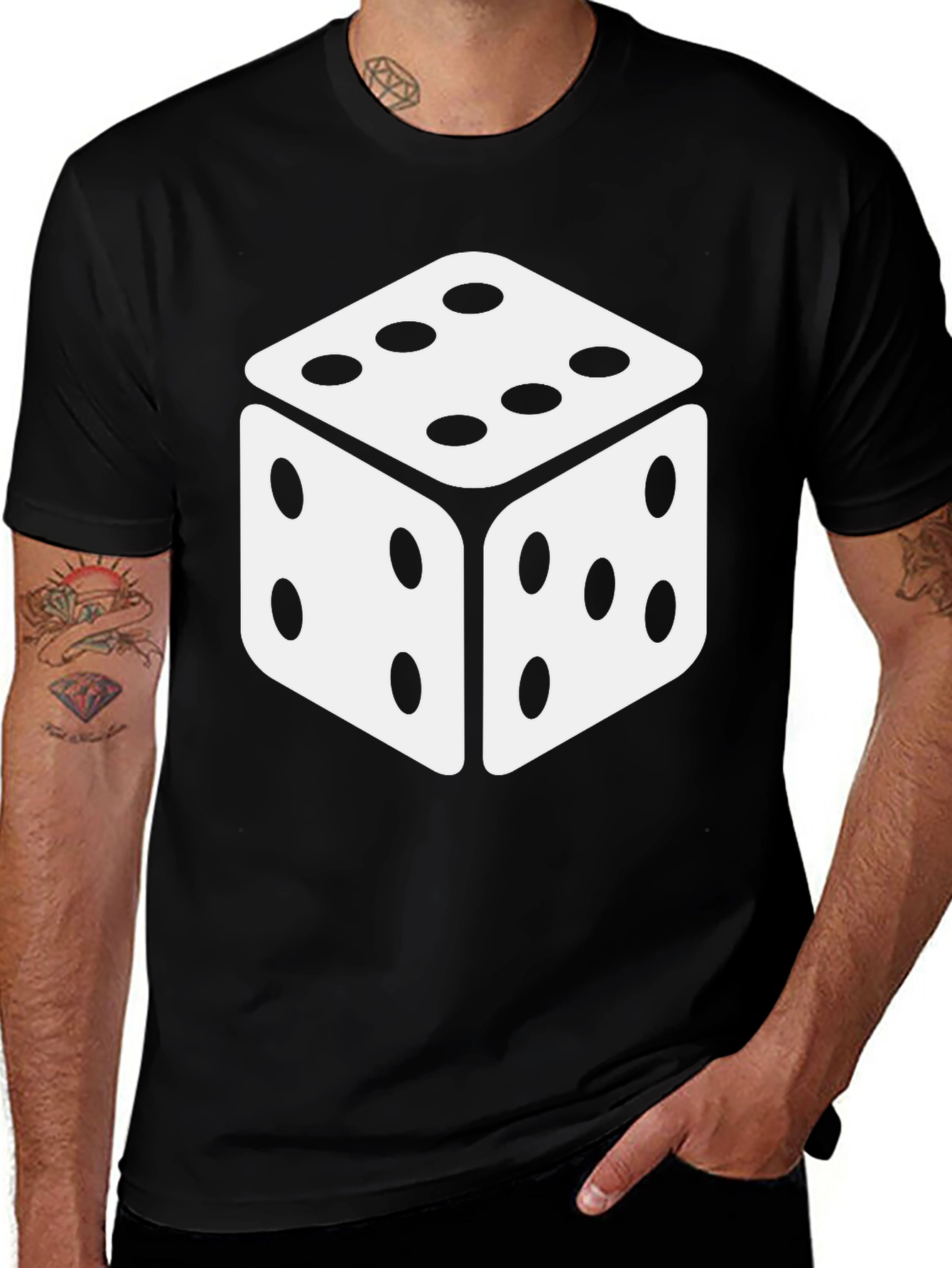 Dice Graphic Tee - Stylish Casual Wear