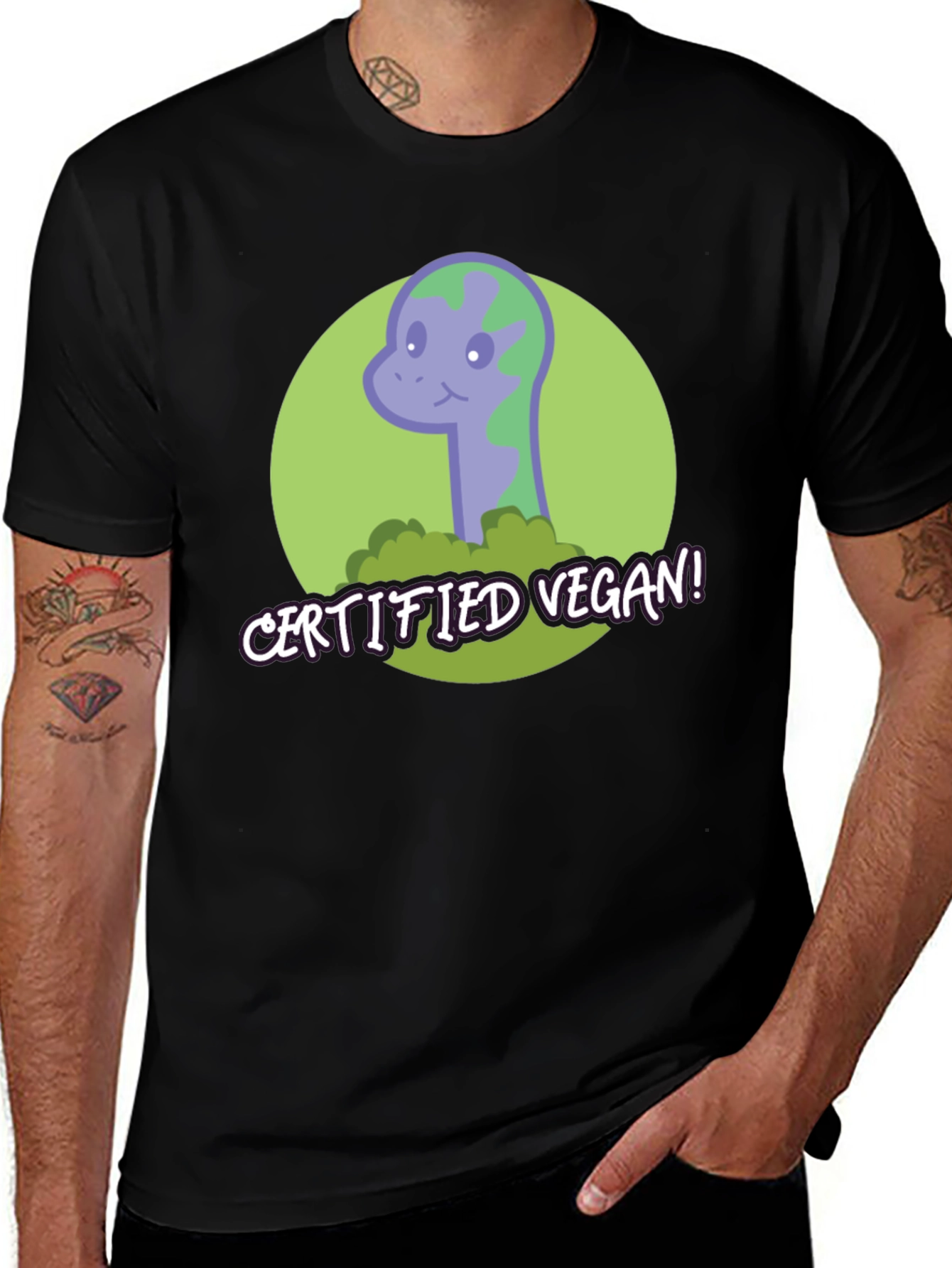Variant 28 of Certified Vegan Dinosaur T-Shirt