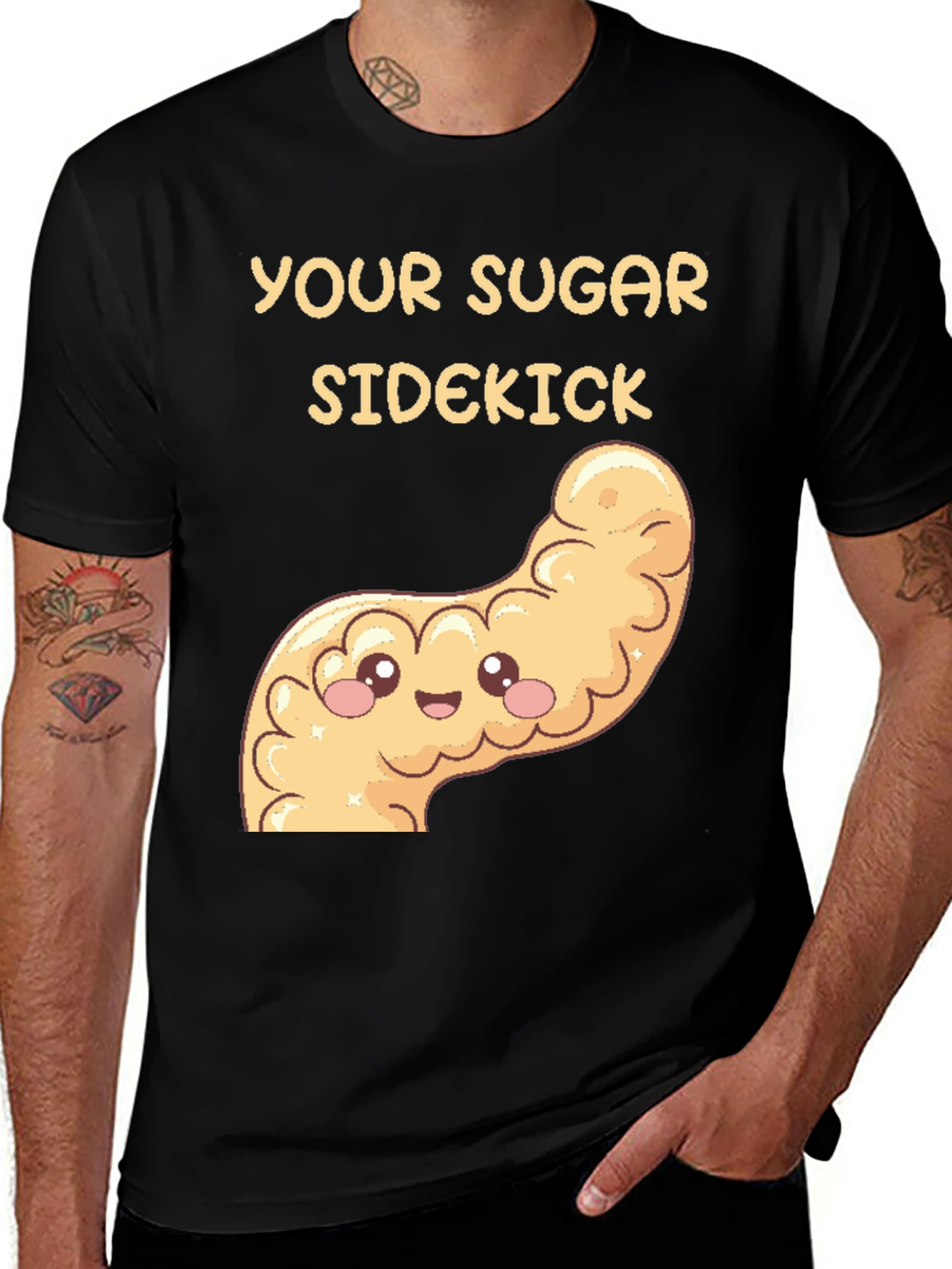 Variant 20 of Your Sugar Sidekick T-Shirt - Pancreas Cartoon Tee