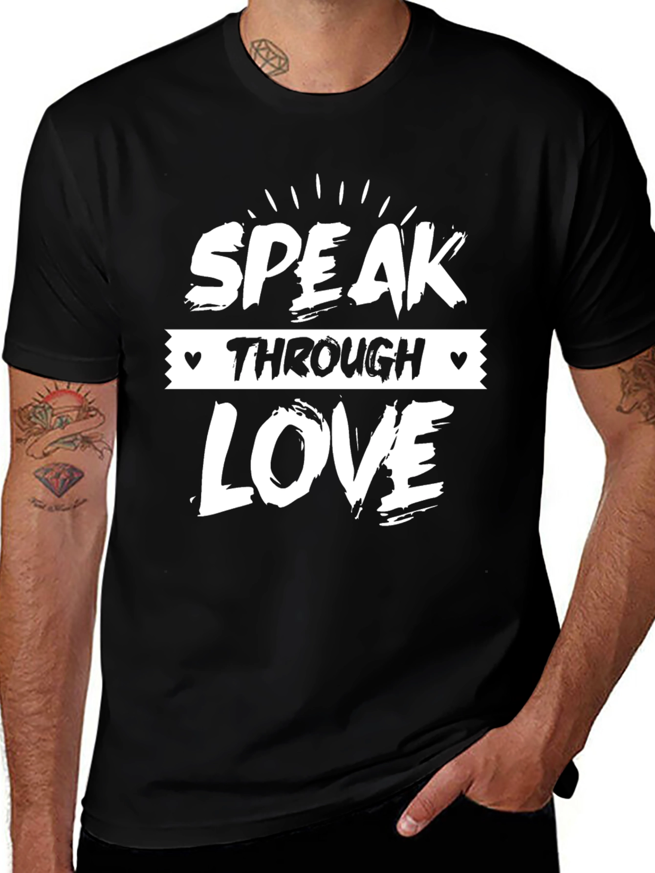 Variant 16 of Speak Through Love Graphic Tee - Black