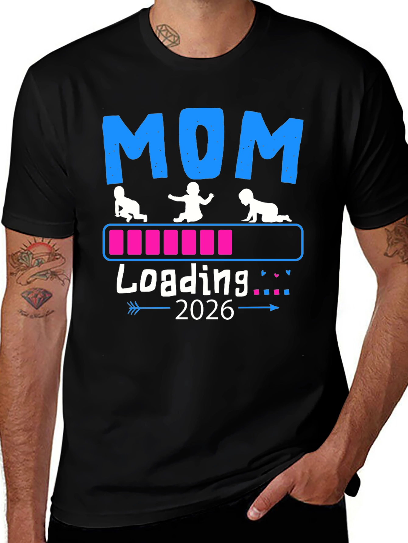 Mom Loading 2026 Baby T-Shirt