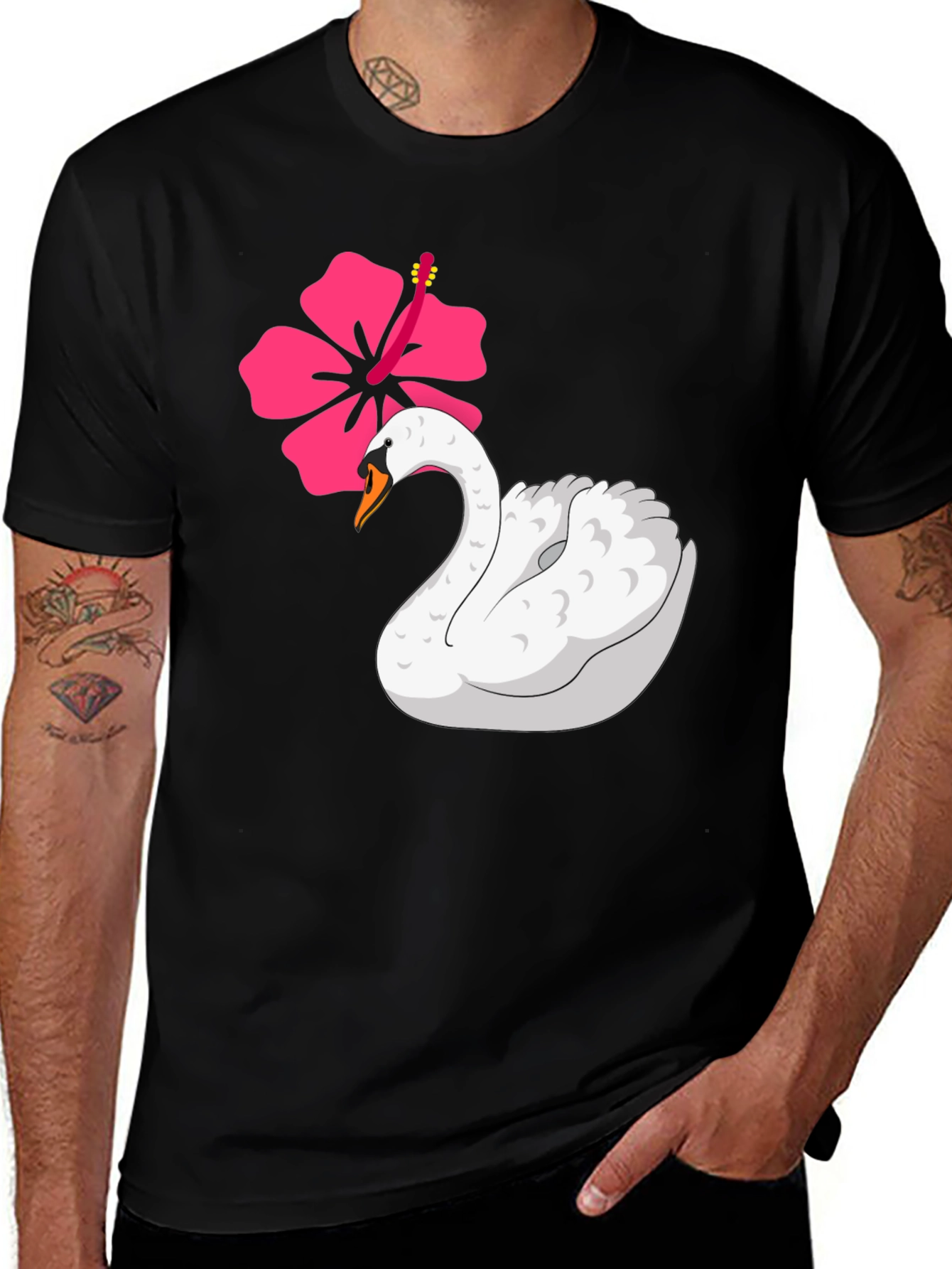 Swan & Hibiscus Graphic Tee