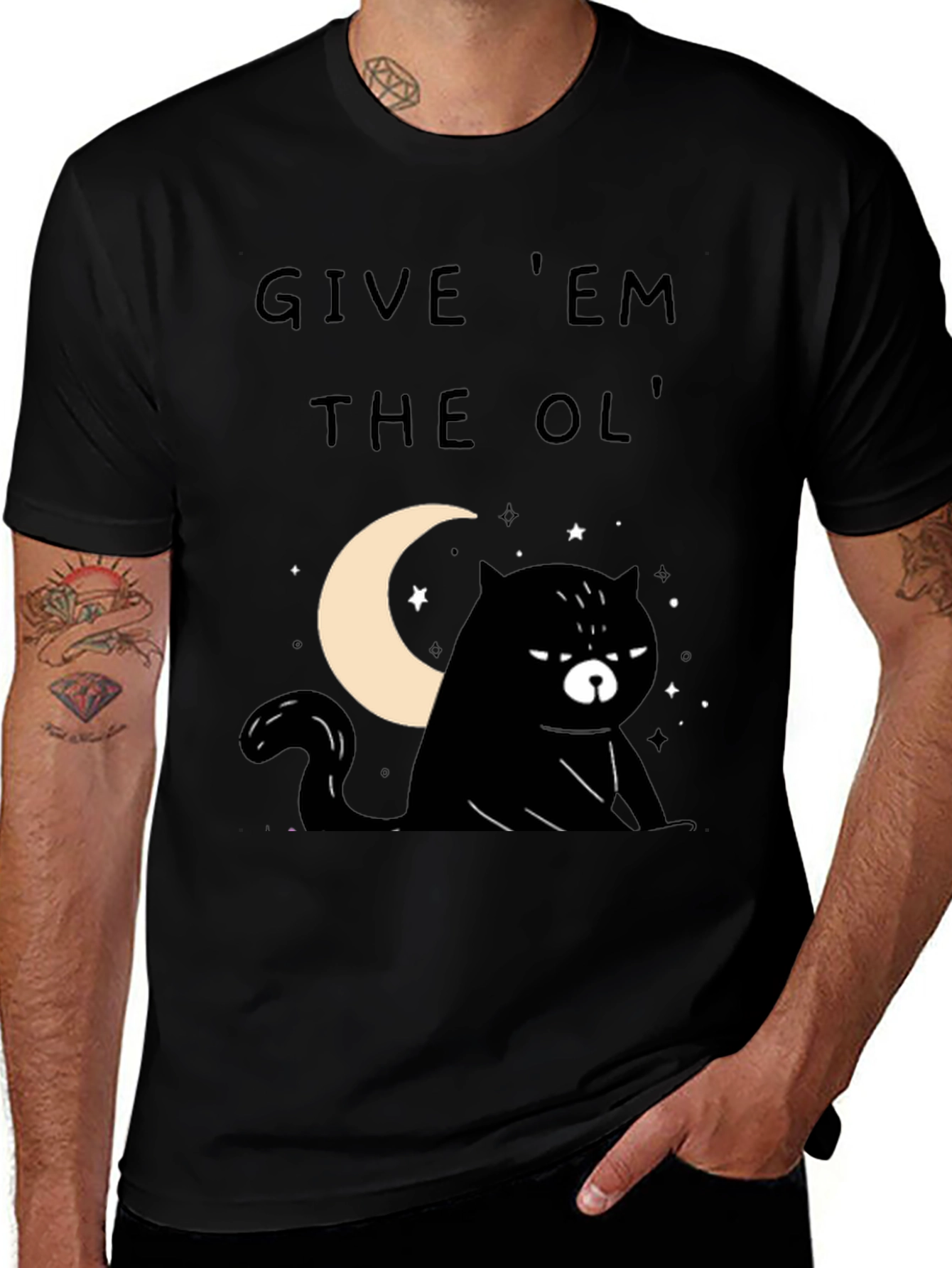 Give 'em the Ol' Black Cat T-Shirt