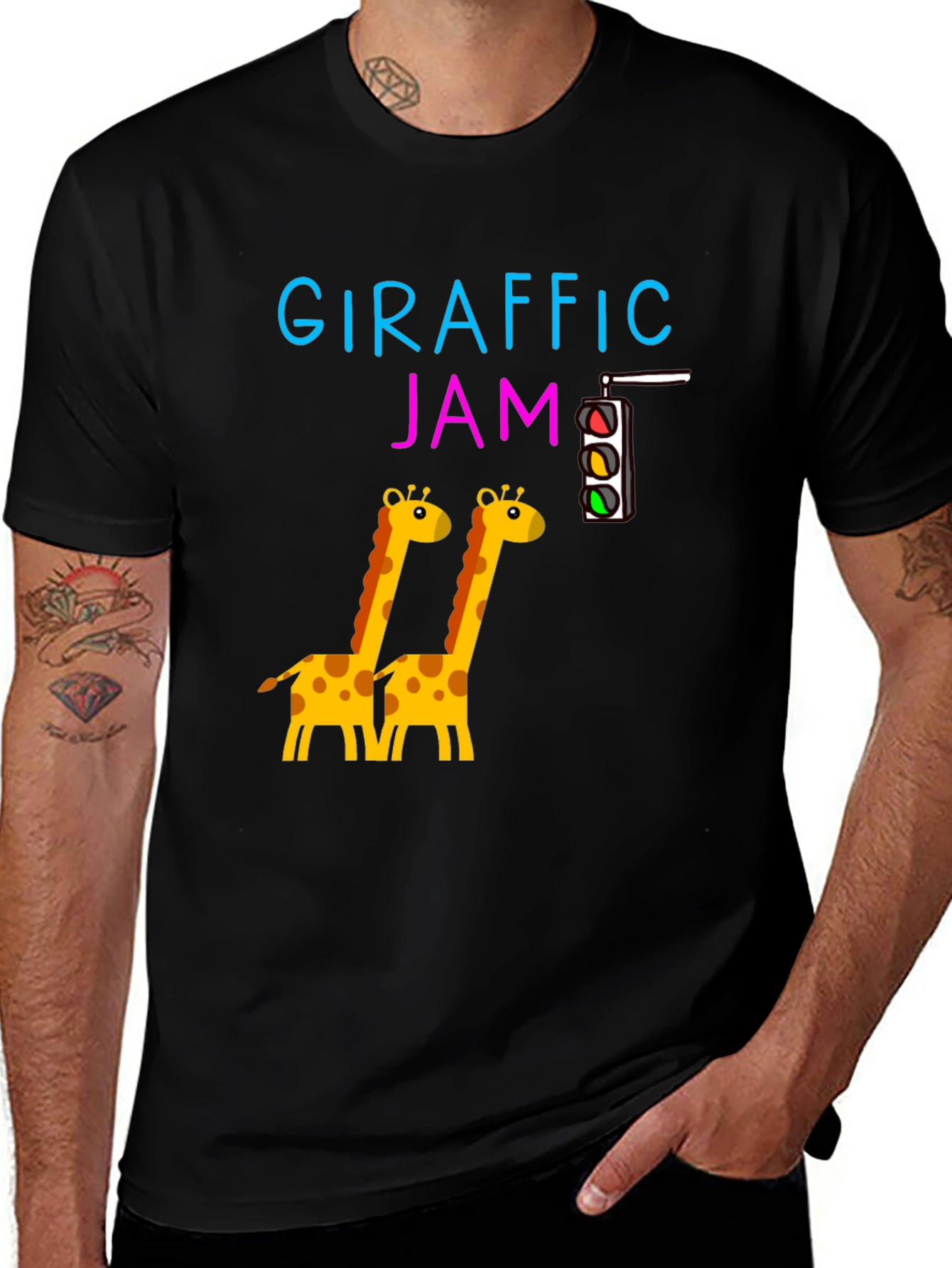 Variant 6 of Giraffe Traffic Jam Graphic T-Shirt