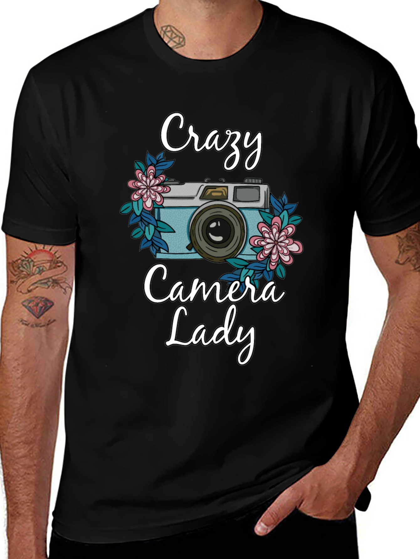 Variant 5 of Crazy Camera Lady T-Shirt - Photography Lover Tee
