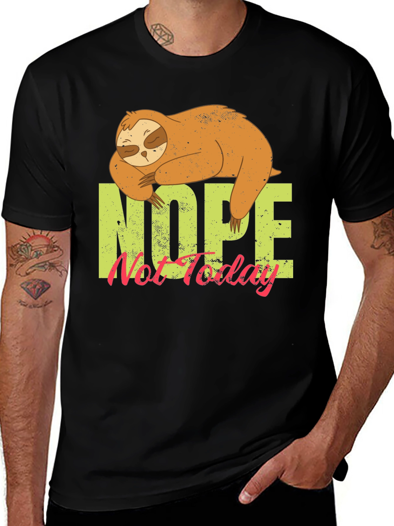 Nope Not Today Sloth Graphic Tee