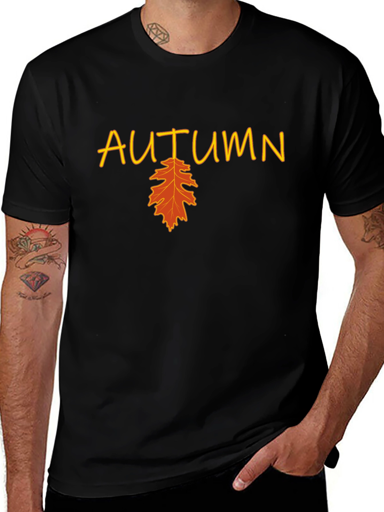 Variant 6 of Autumn Leaf Graphic Tee - Stylish Fall Season Apparel