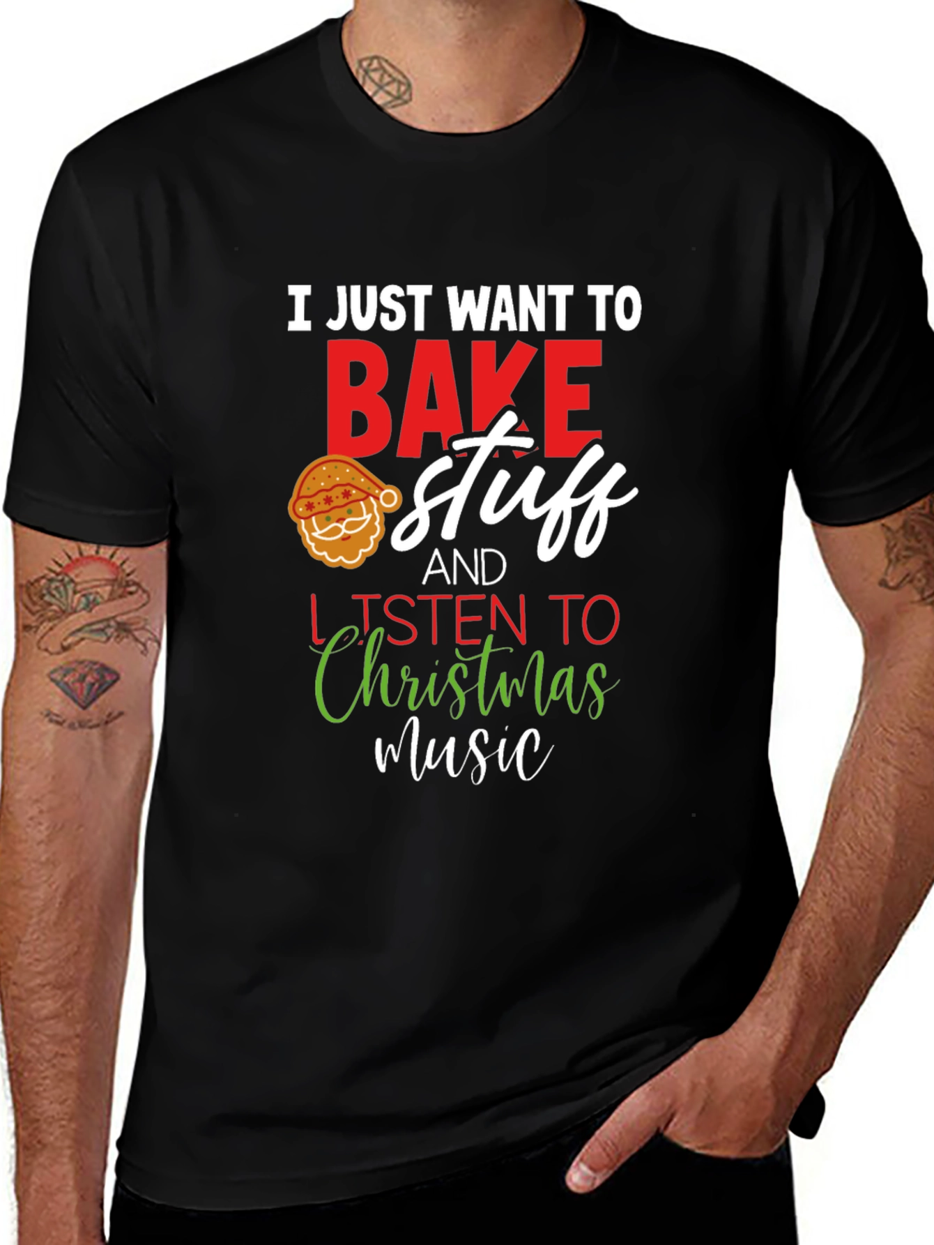 Festive Baking T-Shirt: Christmas Music & Treats