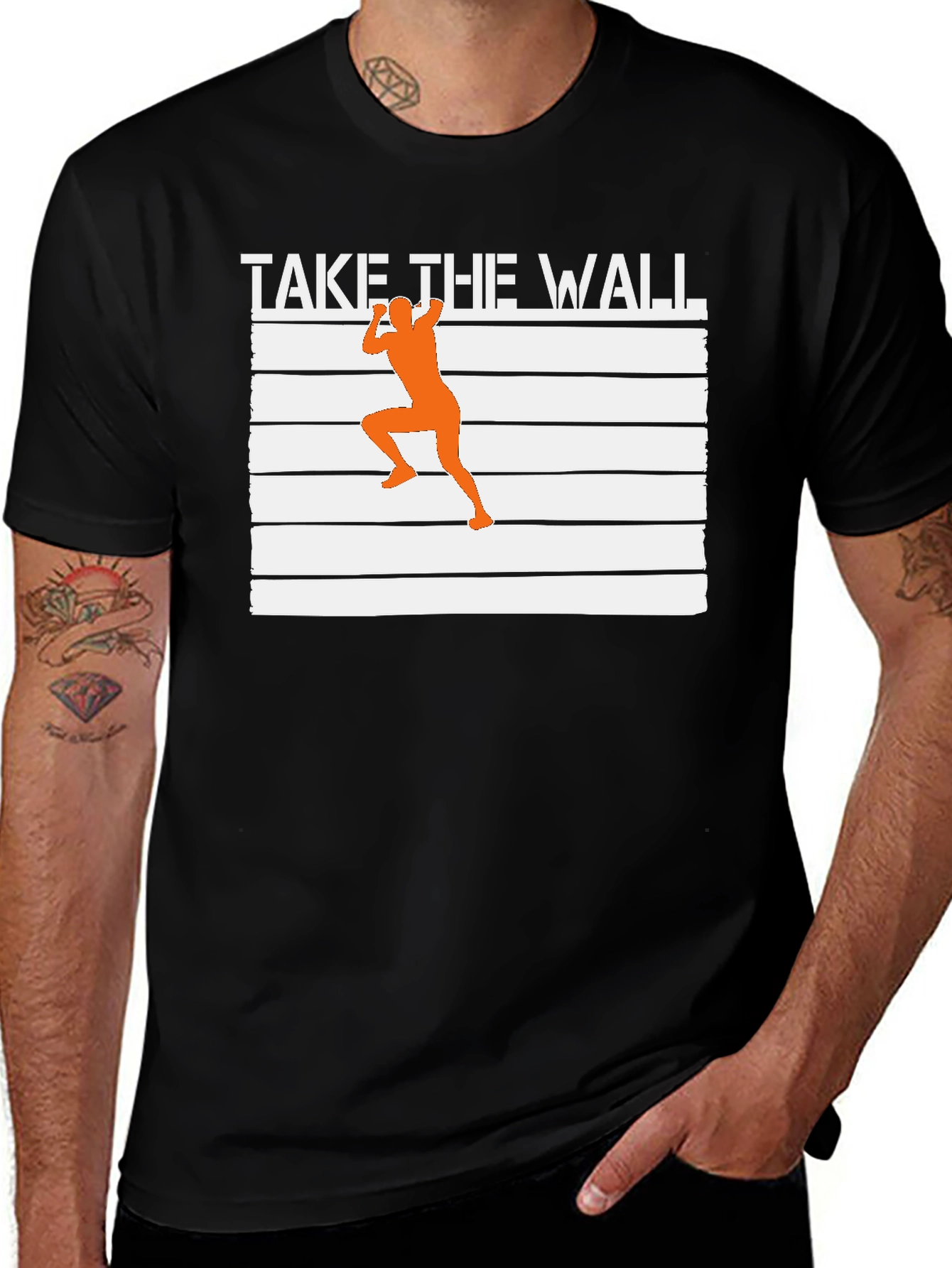 Variant 17 of Take The Wall Climbing T-Shirt