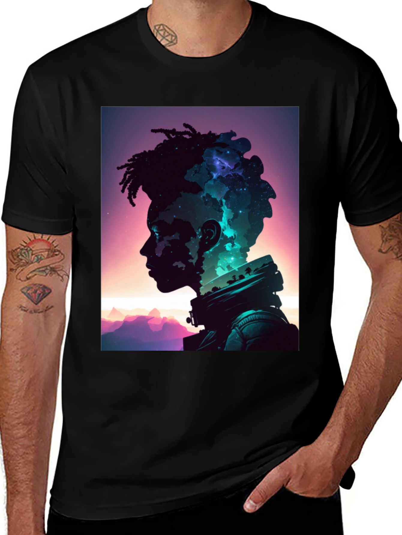 Variant 5 of Cosmic Silhouette Graphic Tee