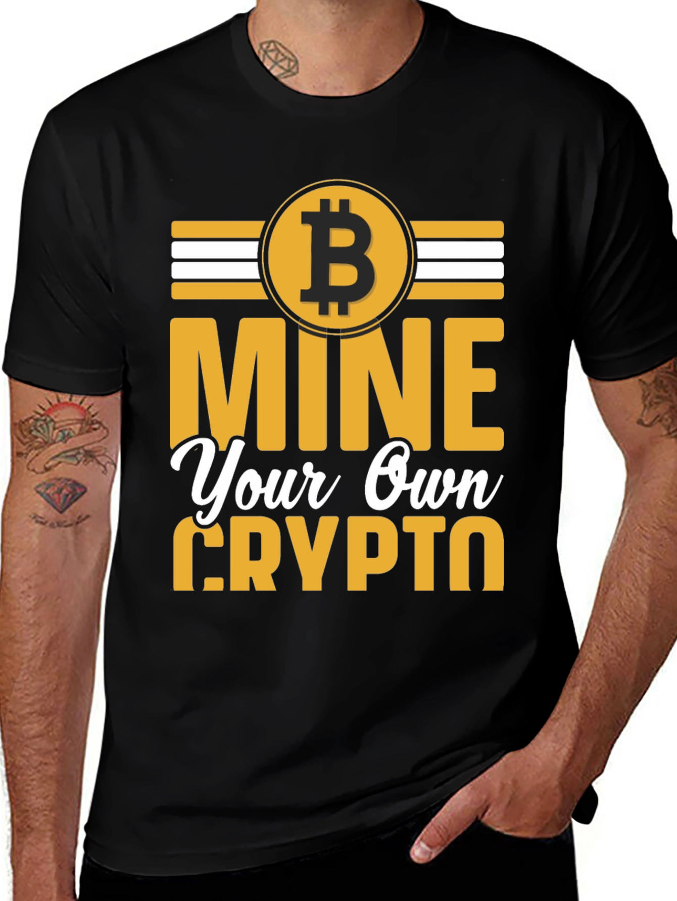 Variant 12 of Mine Your Own Crypto Black T-Shirt