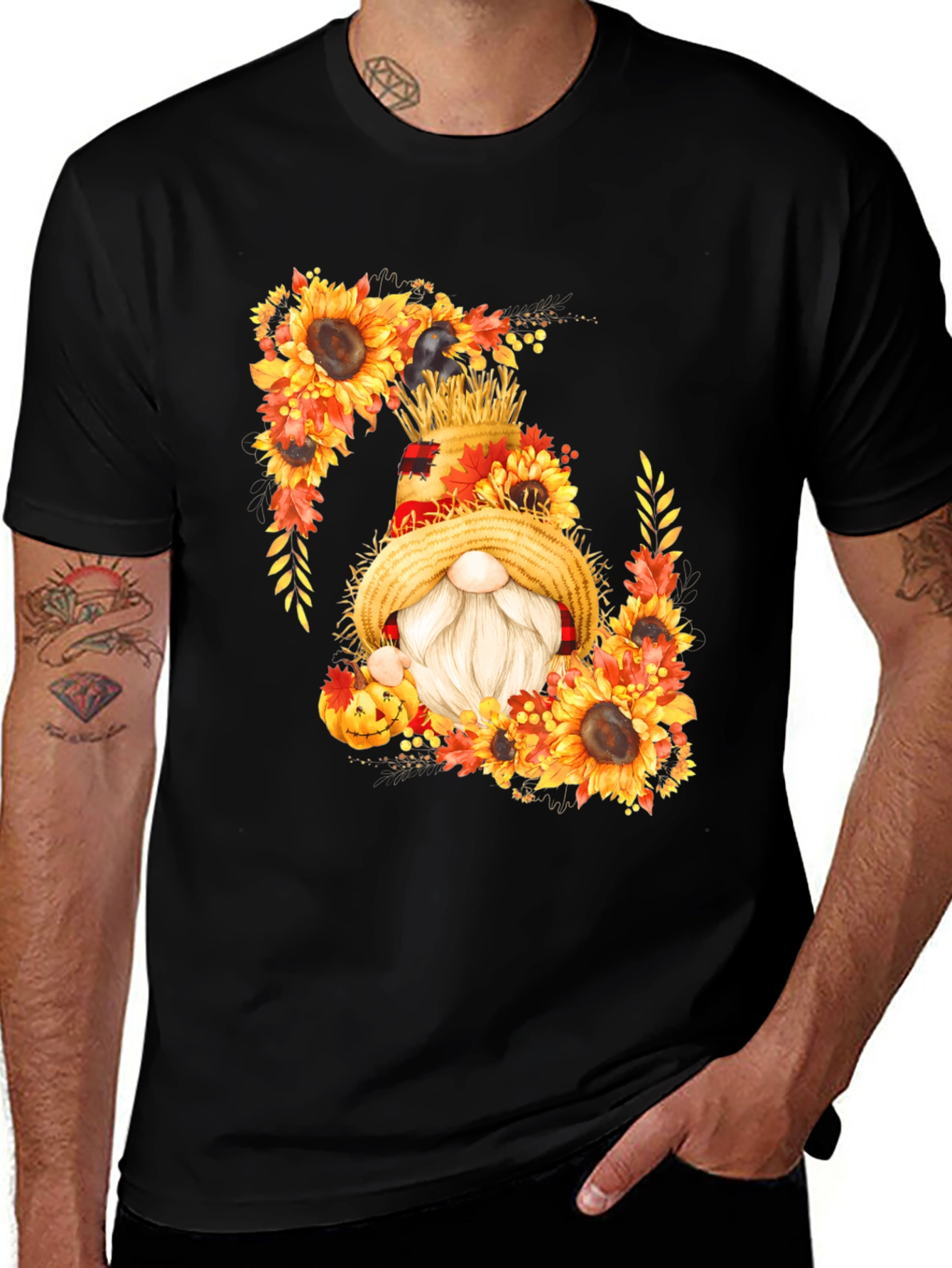 Variant 28 of Fall Gnome T-Shirt Sunflower Autumn