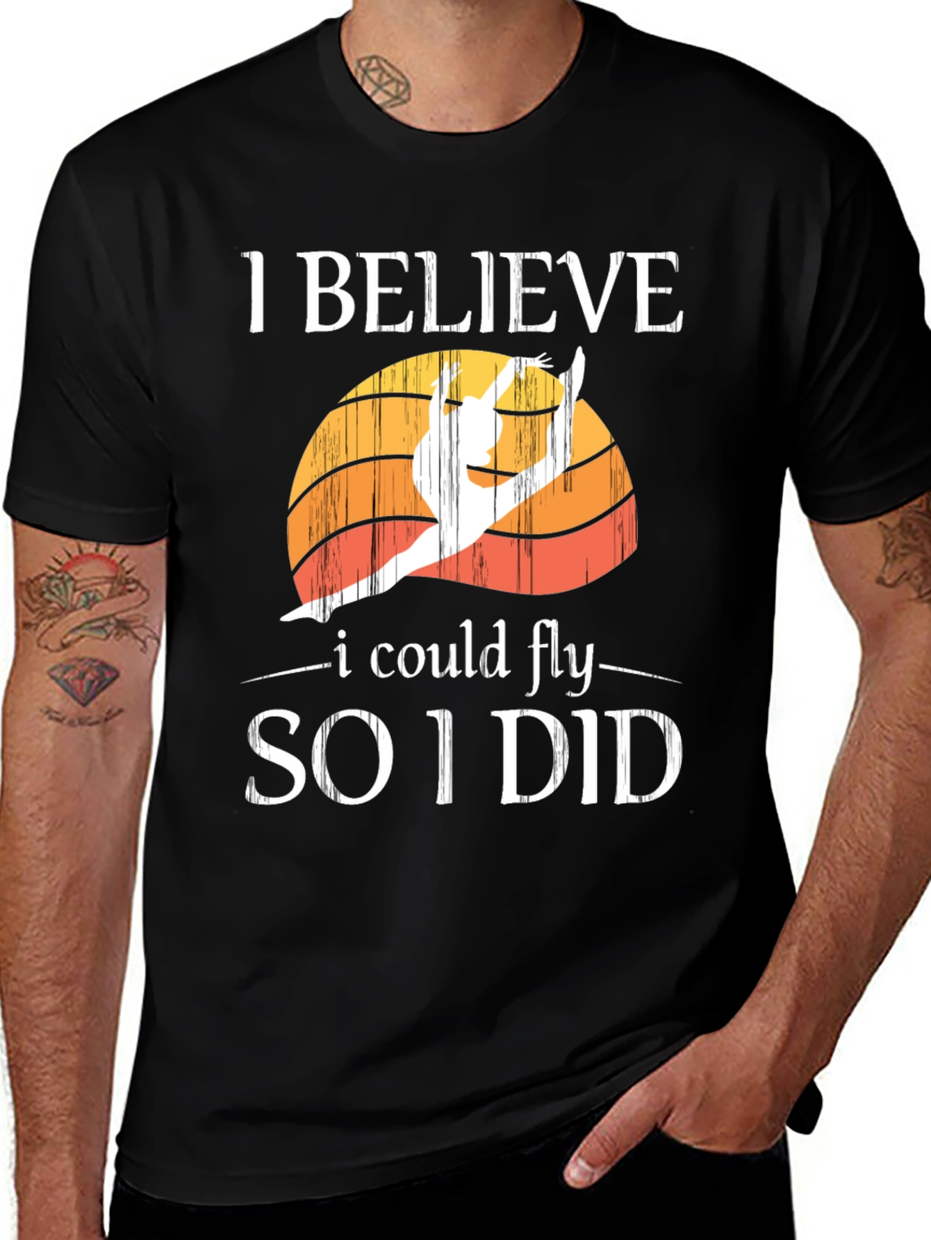Variant 2 of I Believe I Could Fly So I Did Black T-Shirt