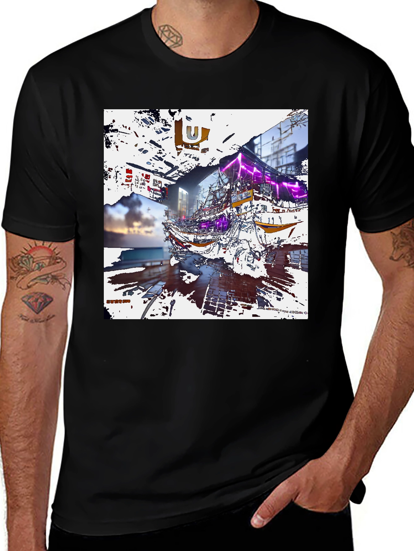 Variant 28 of Urban Fusion Graphic Tee - Contemporary Streetwear