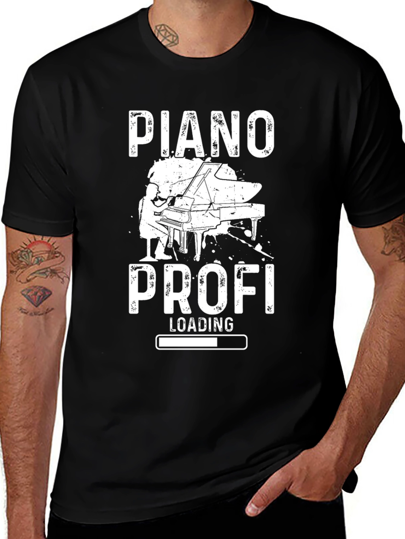 Variant 9 of Piano Profi Loading T-Shirt - Musician Tee