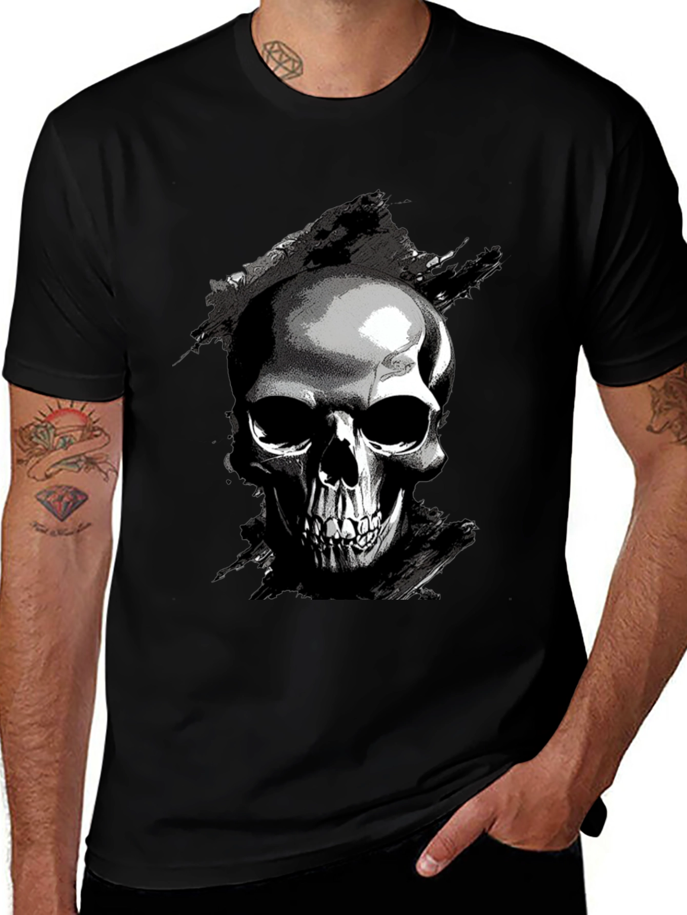 Skull Graphic Black T-Shirt