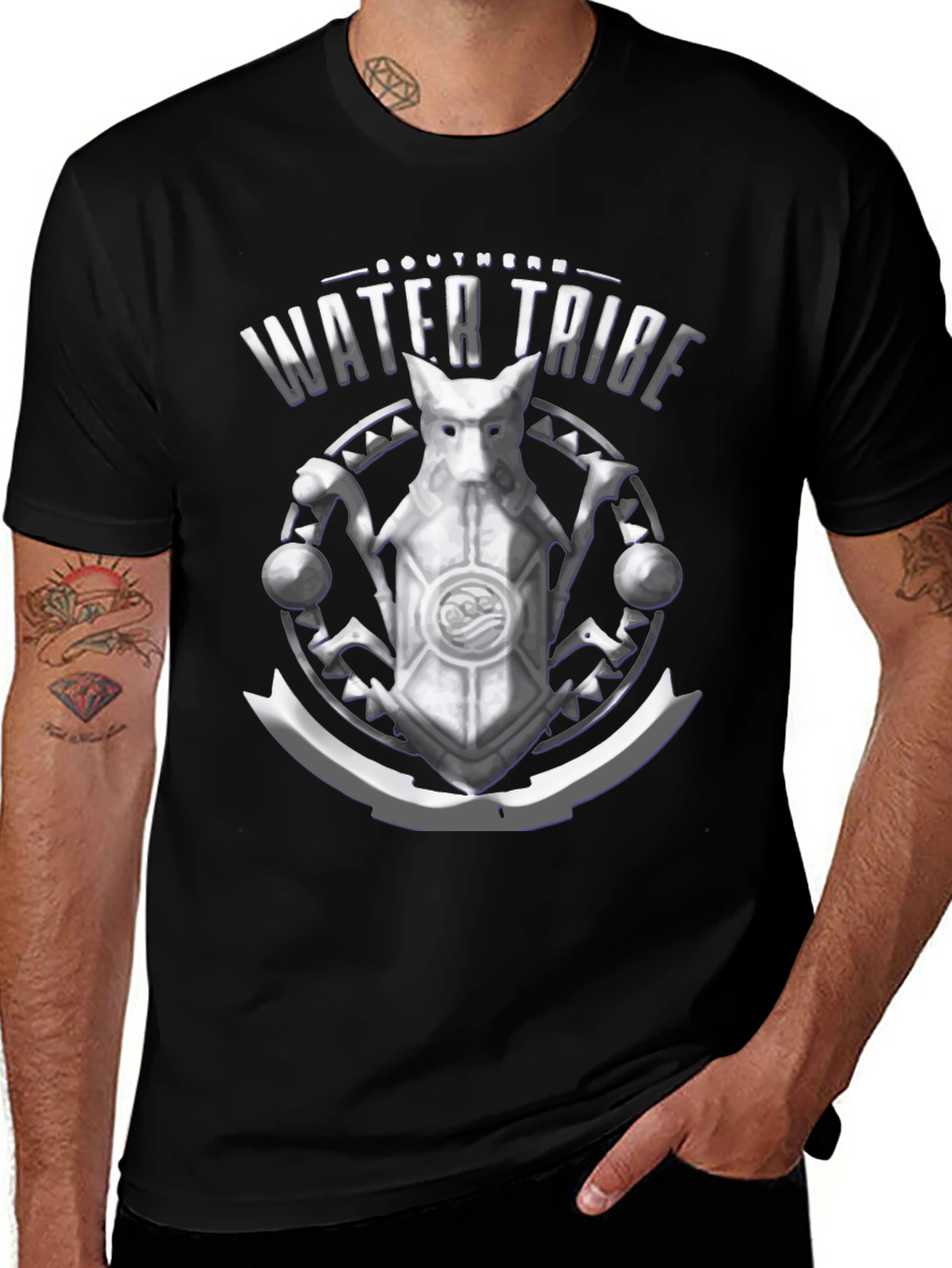 Variant 3 of Southern Water Tribe T-Shirt - Avatar Inspired Black Tee
