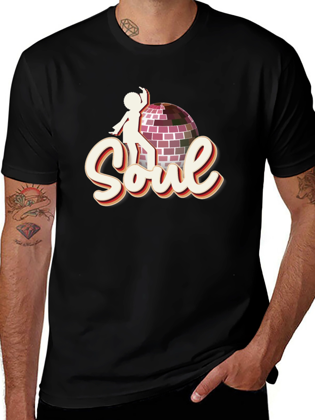 Variant 29 of Retro Soul Disco Ball Graphic Tee
