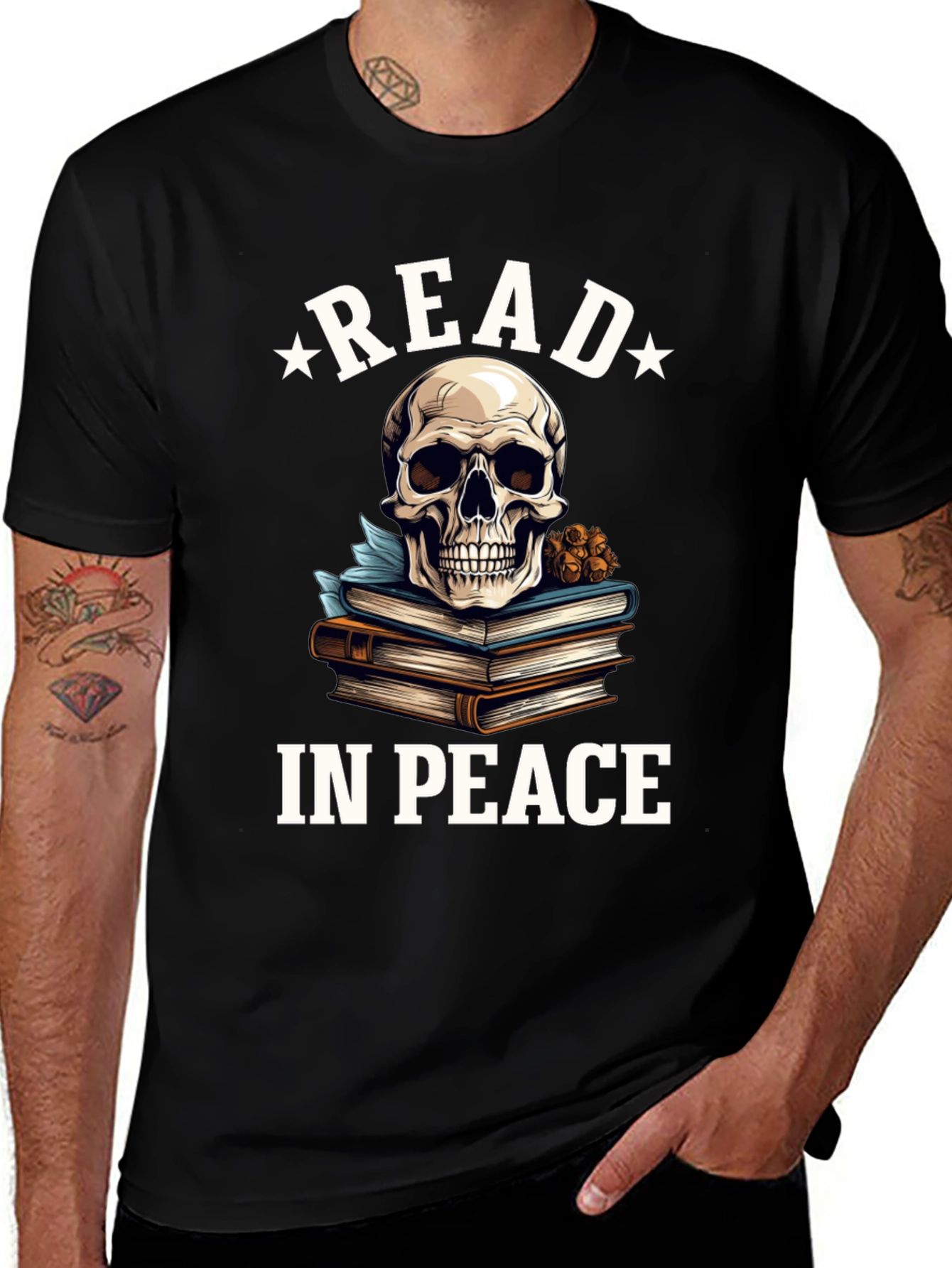 Variant 26 of Read in Peace Graphic Tee