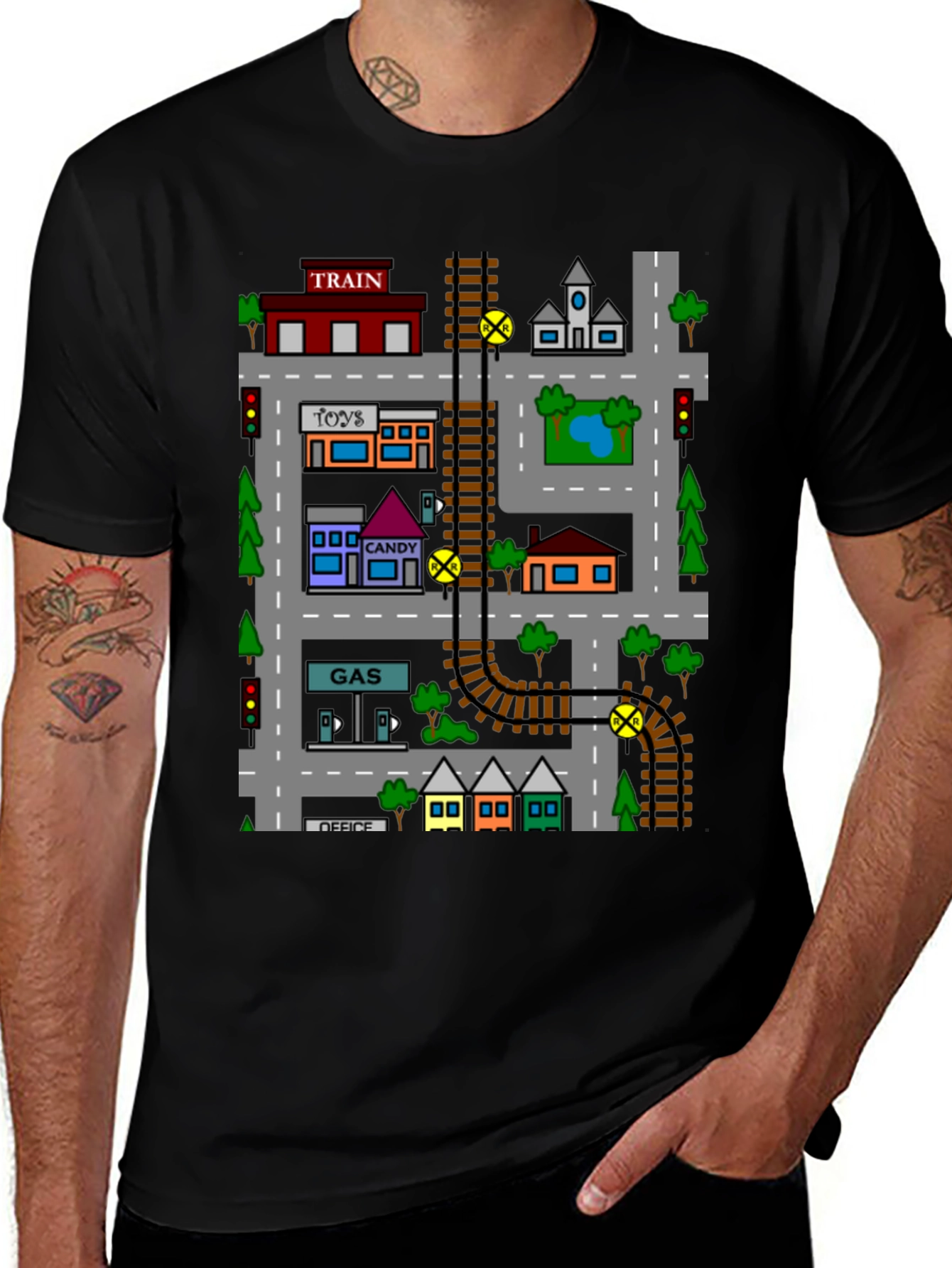 Novelty Train Town T-Shirt