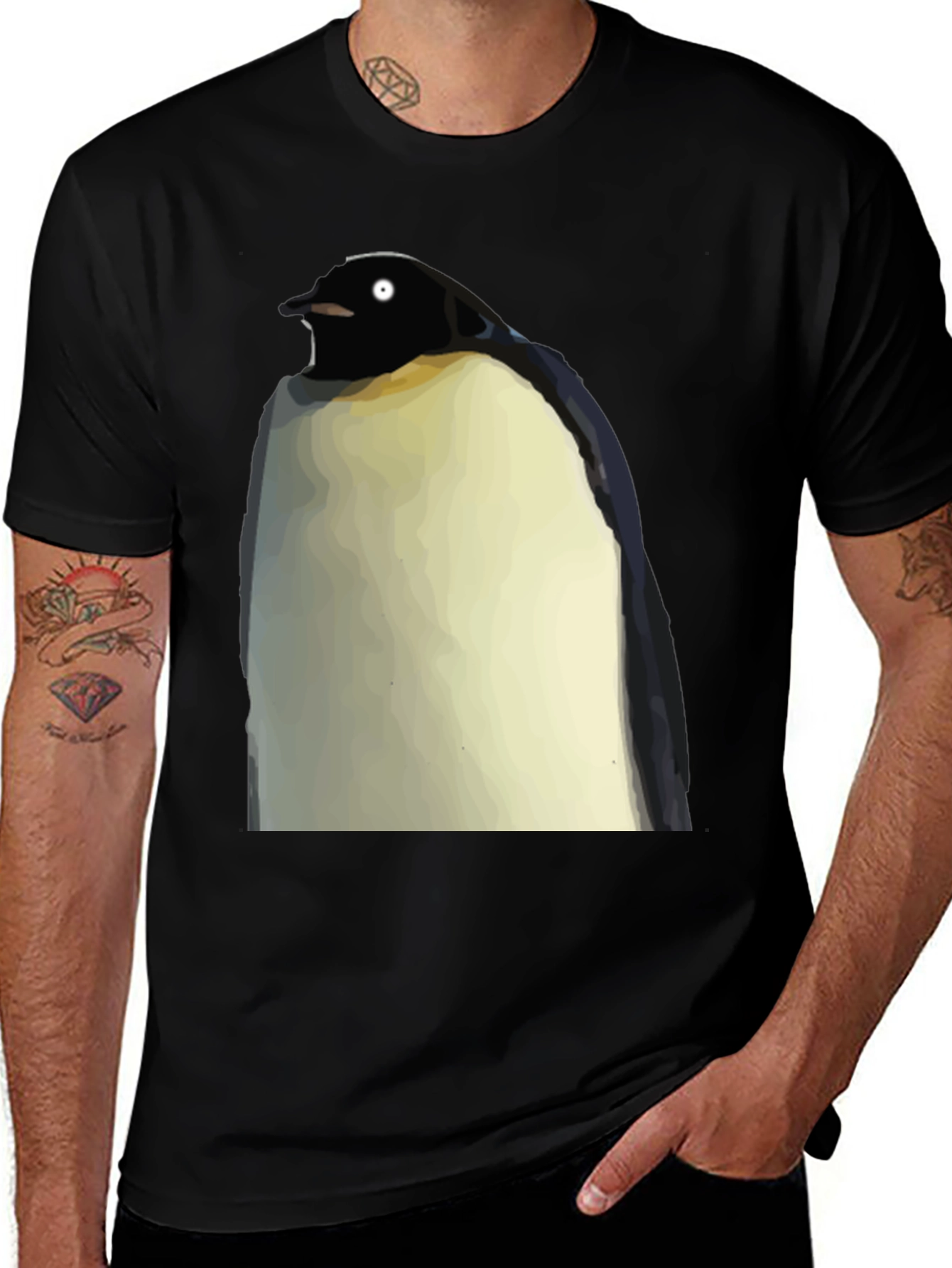 Variant 14 of Penguin Graphic Tee - Men's Black T-Shirt