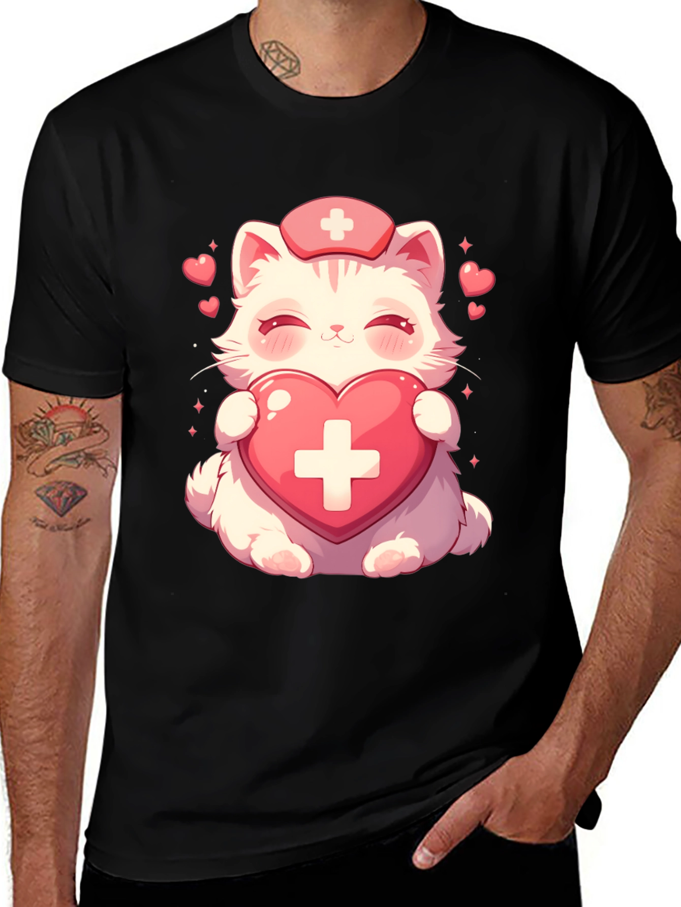 Variant 22 of Cute Kawaii Nurse Cat T-Shirt