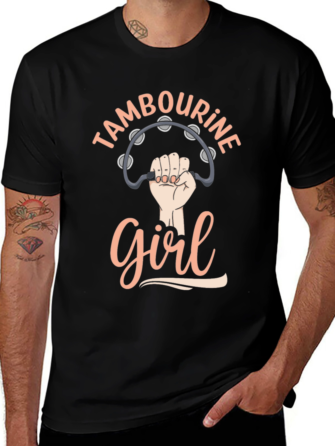 Variant 9 of Tambourine Girl Black T-Shirt