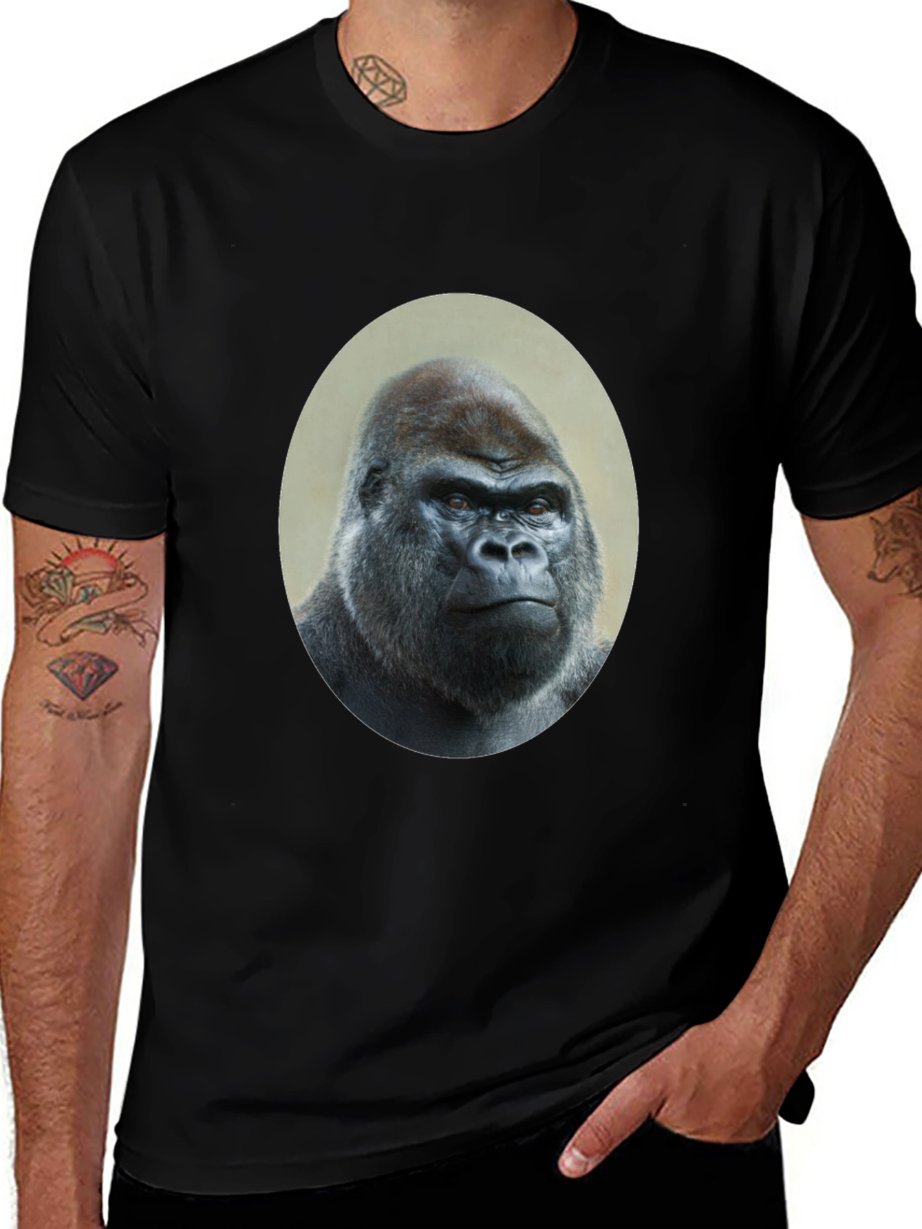 Variant 29 of Gorilla Graphic Tee - Bold Animal Print Shirt