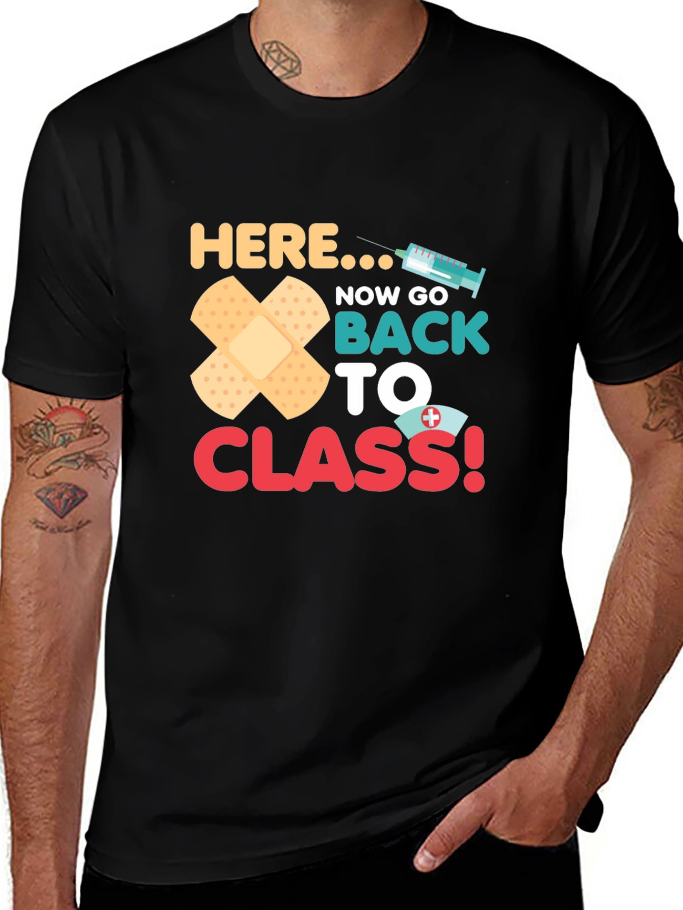 Variant 18 of Get Vaccinated! Back to Class T-Shirt