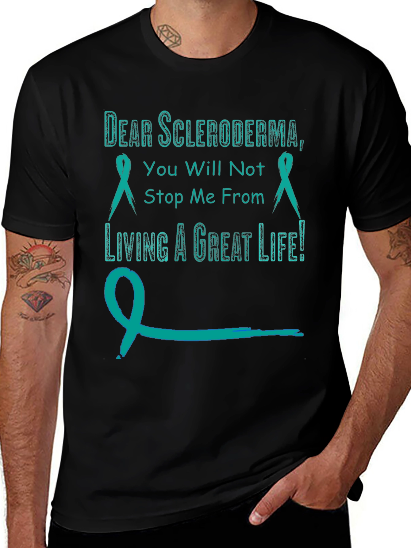 Scleroderma Awareness T-Shirt: Living a Great Life!