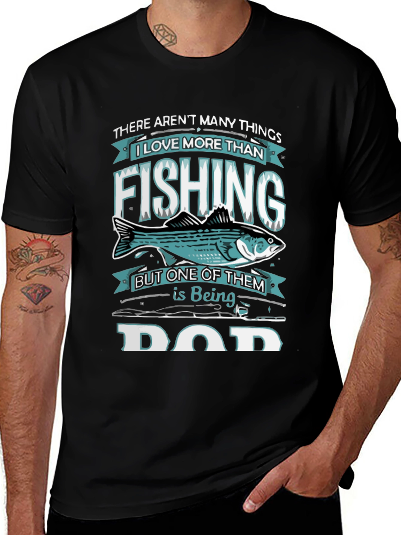 Variant 11 of Fishing Dad Graphic T-Shirt - Perfect for Anglers