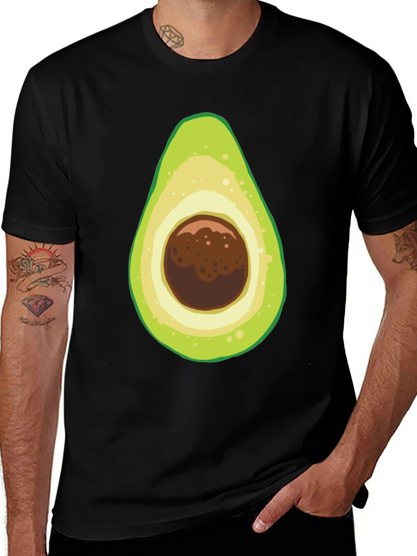 Variant 4 of Avocado Graphic Tee - Trendy Foodie Shirt