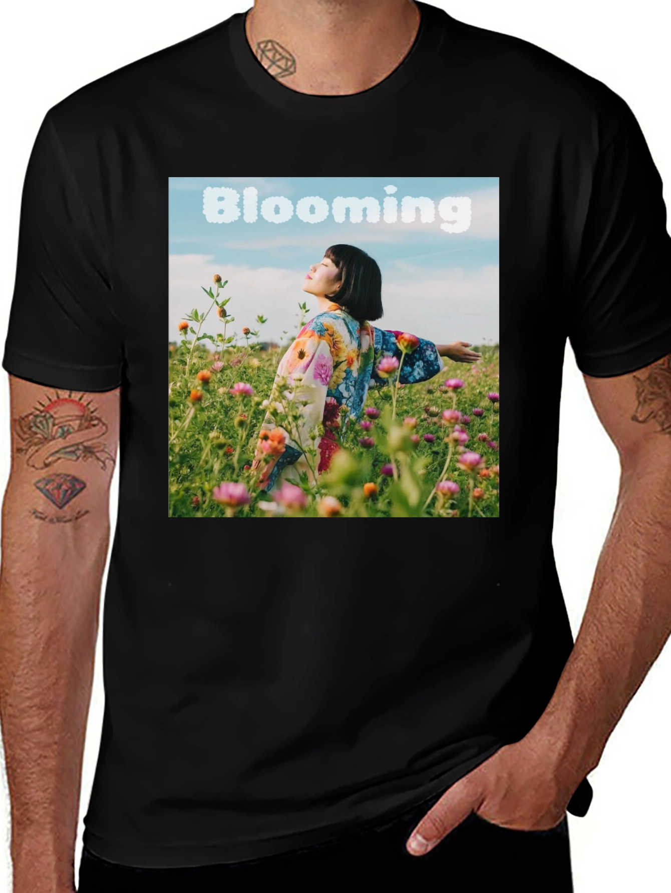Variant 25 of Blooming Graphic Tee - Trendy Casual Wear