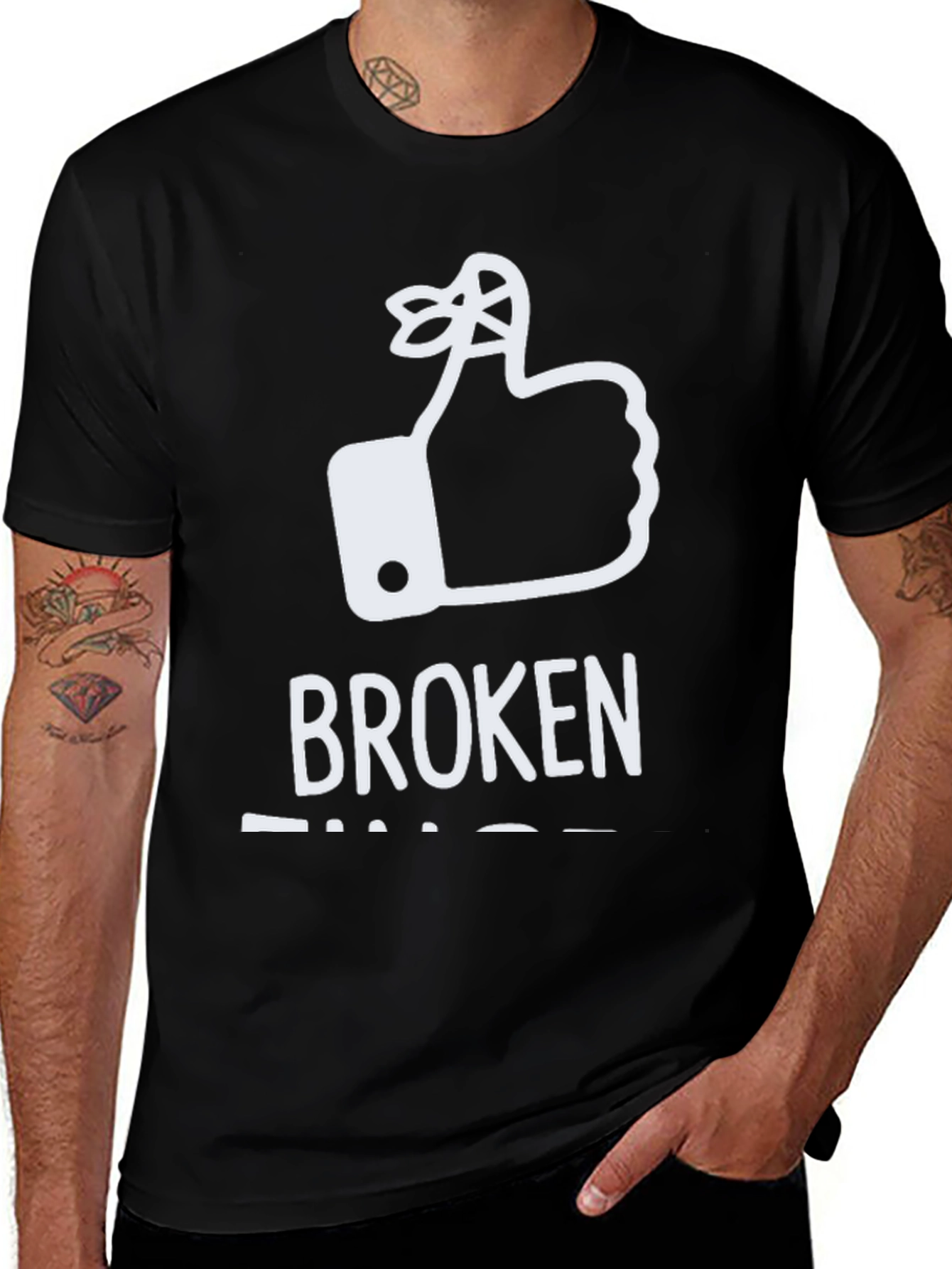 Broken Fingers T-Shirt: Funny Reminder Humor Tee