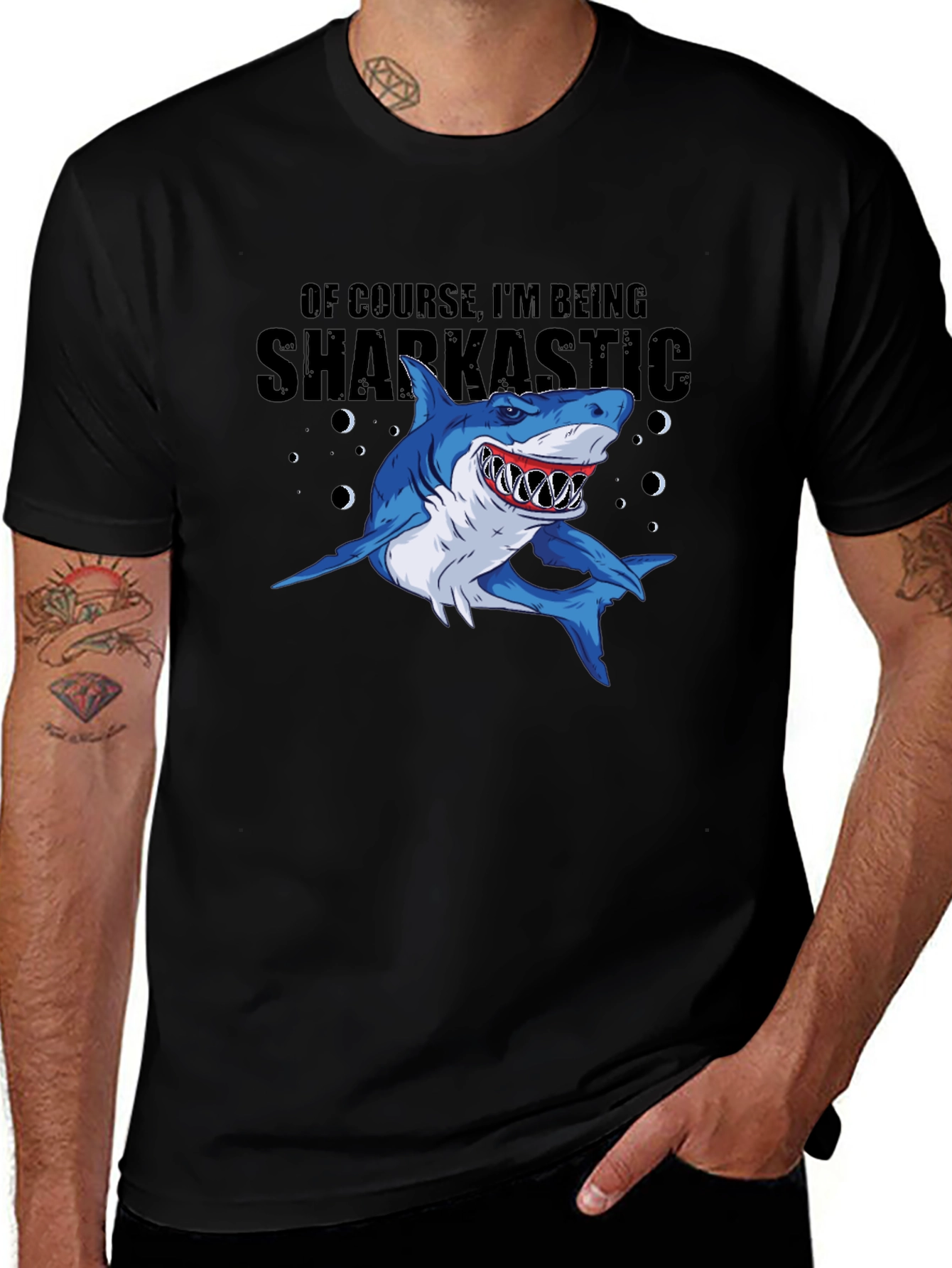 Variant 4 of Sharkastic Graphic Print T-Shirt