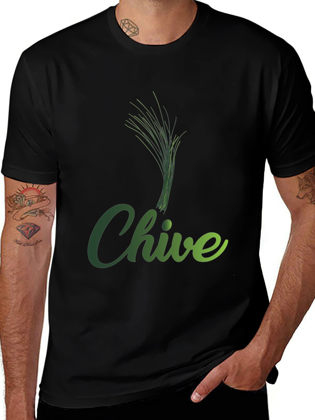 Variant 11 of Chive Plant Graphic T-Shirt - Herb Lover Tee