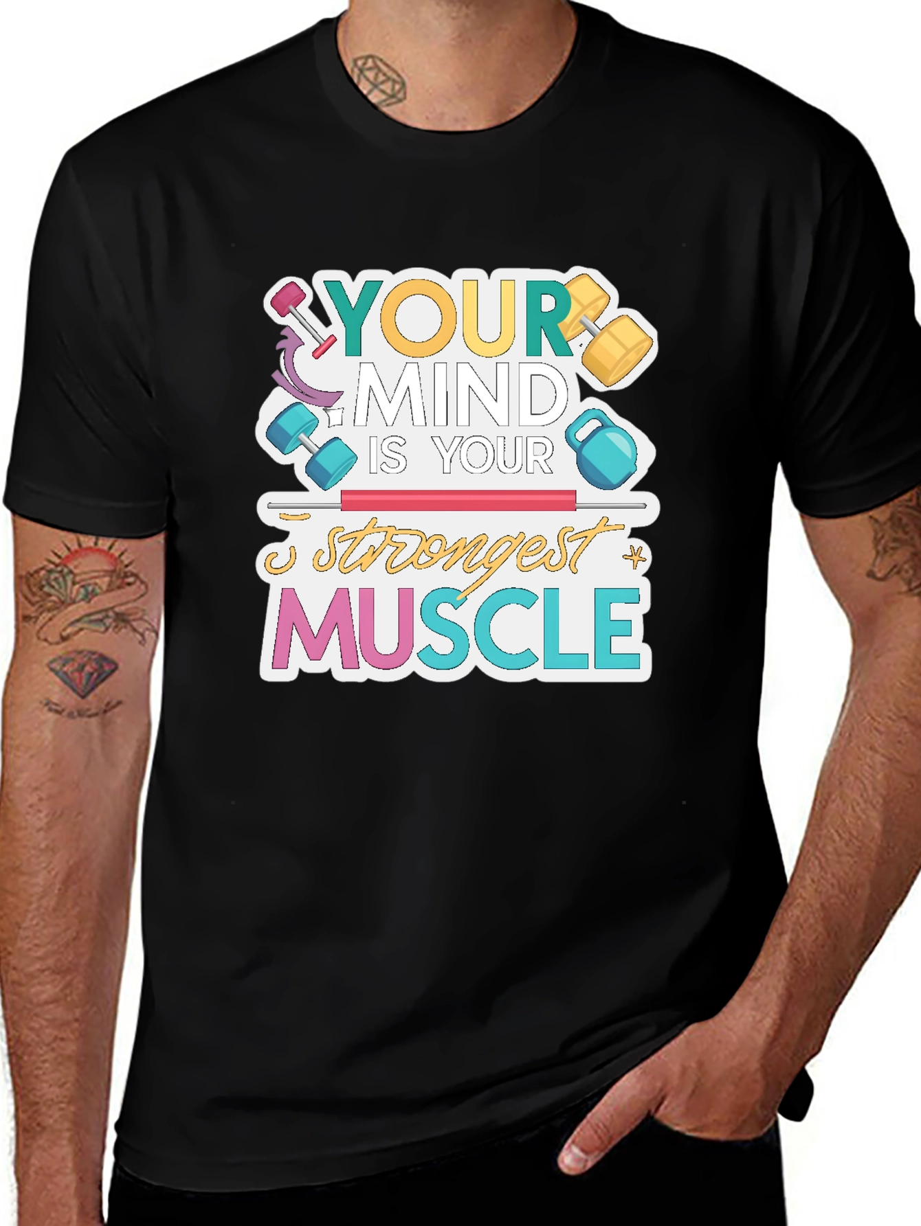 Variant 3 of Mind Is Your Strongest Muscle Graphic Tee