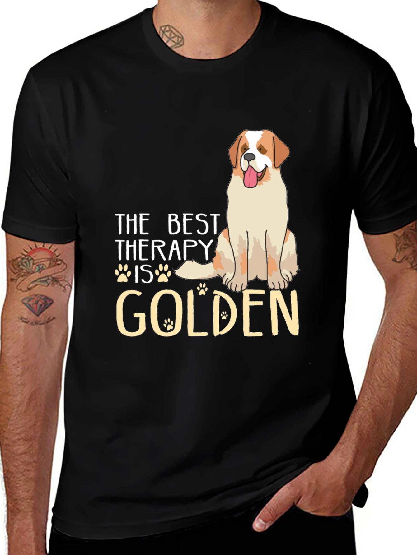 Golden Therapy T-Shirt - Dog Lover Apparel