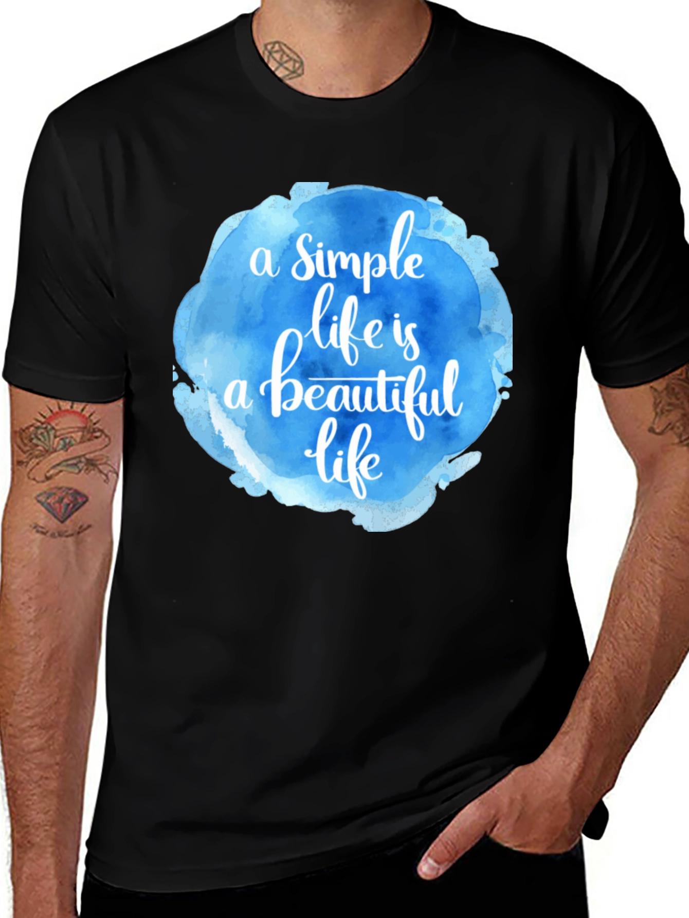 Variant 21 of Simple Life Graphic Tee - Beautiful Life T-Shirt