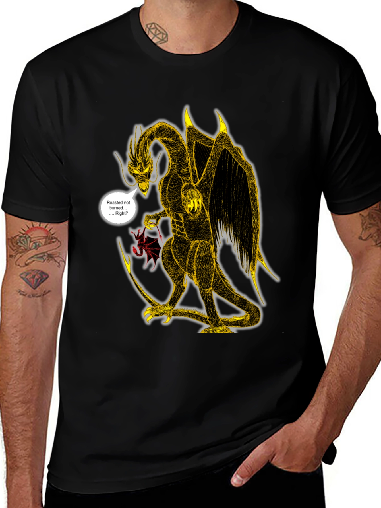 Variant 21 of Dragon T-Shirt - Roasted Not Burned?