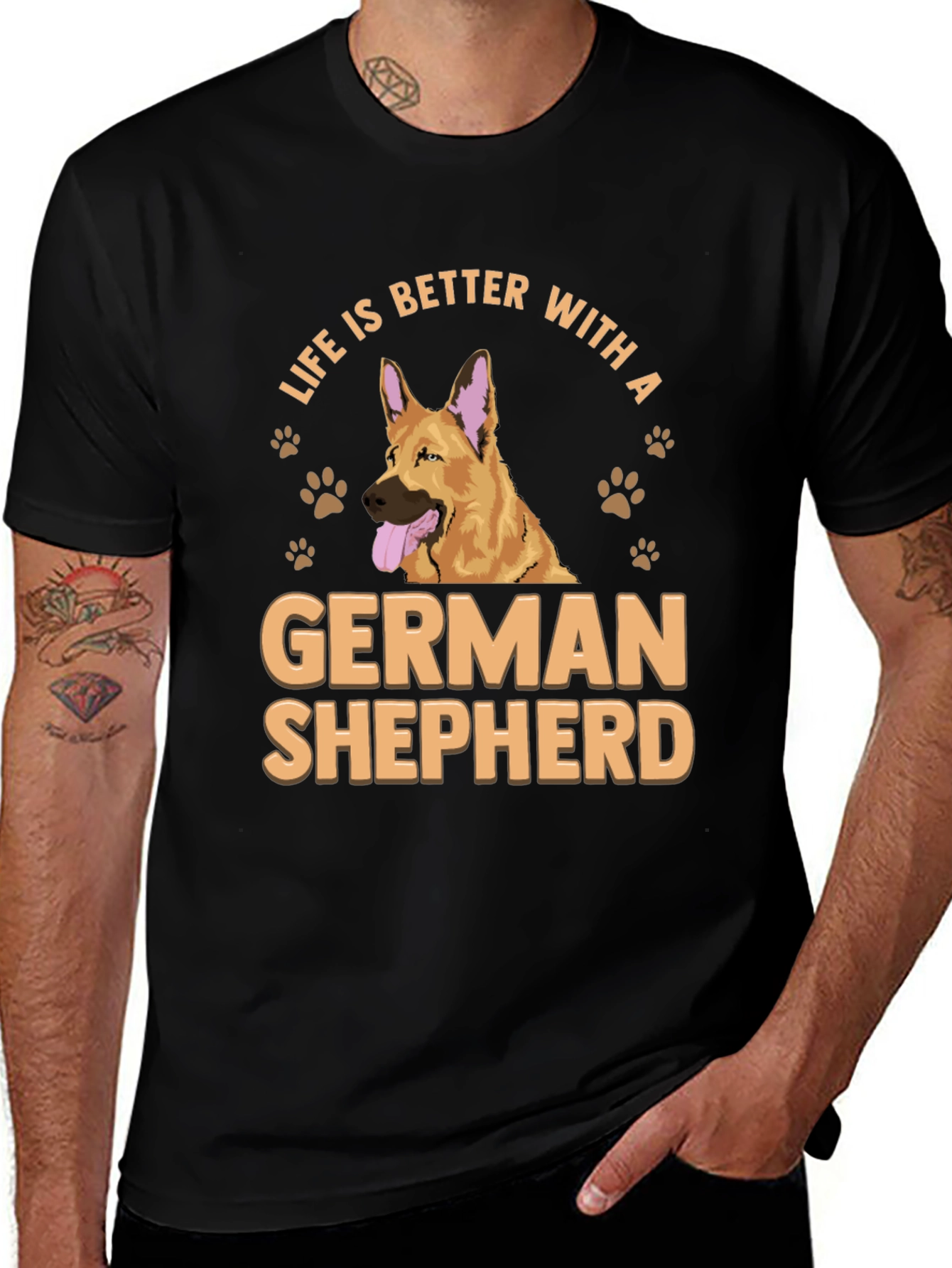 Variant 2 of Life is Better with a German Shepherd T-Shirt